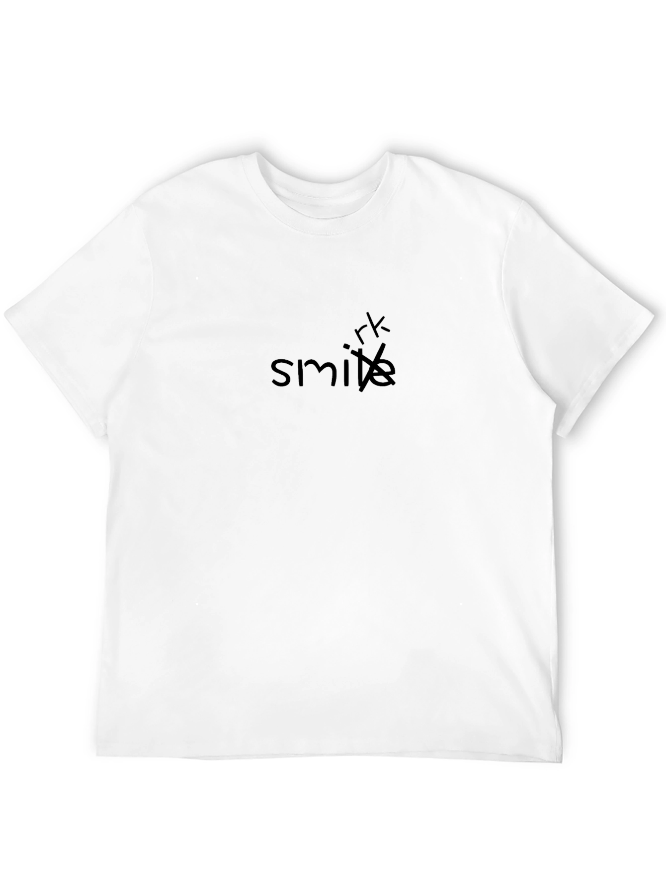 Smirk T-Shirt: Black Short Sleeve Casual Style