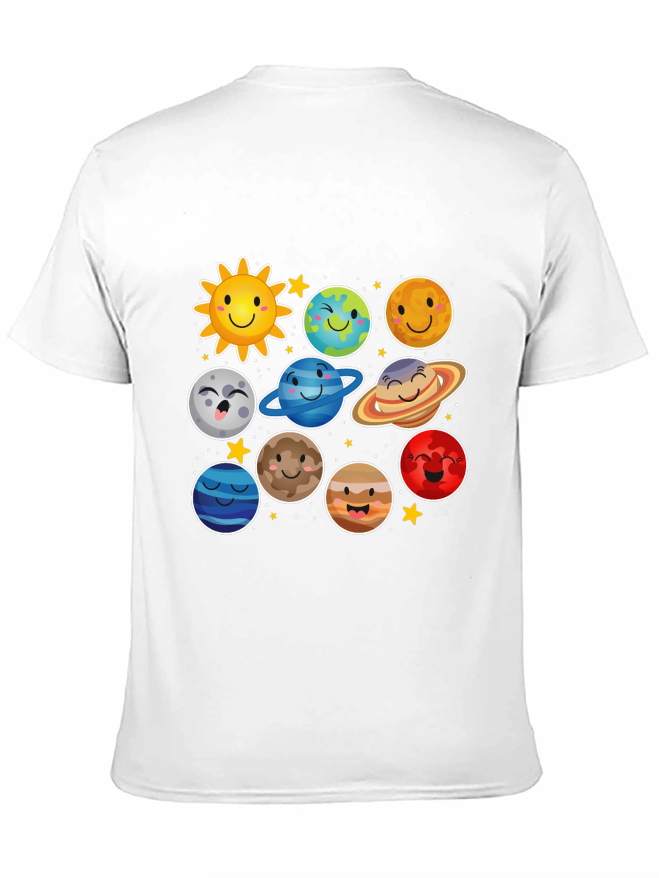 Cute Cartoon Planets T-Shirt