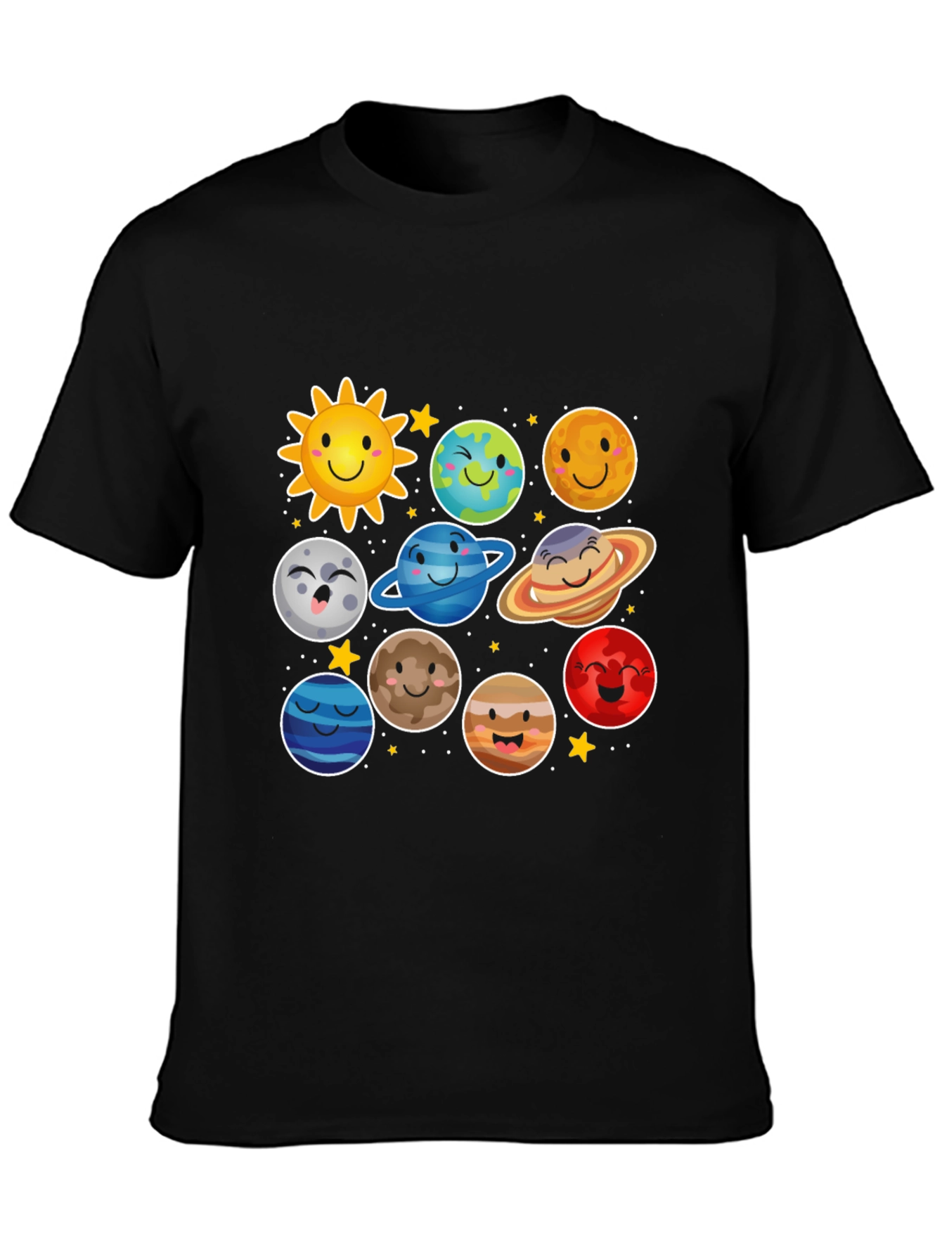 Cute Cartoon Planets T-Shirt