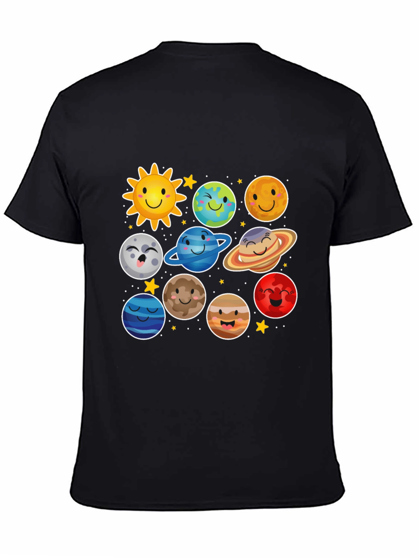 Cute Cartoon Planets T-Shirt