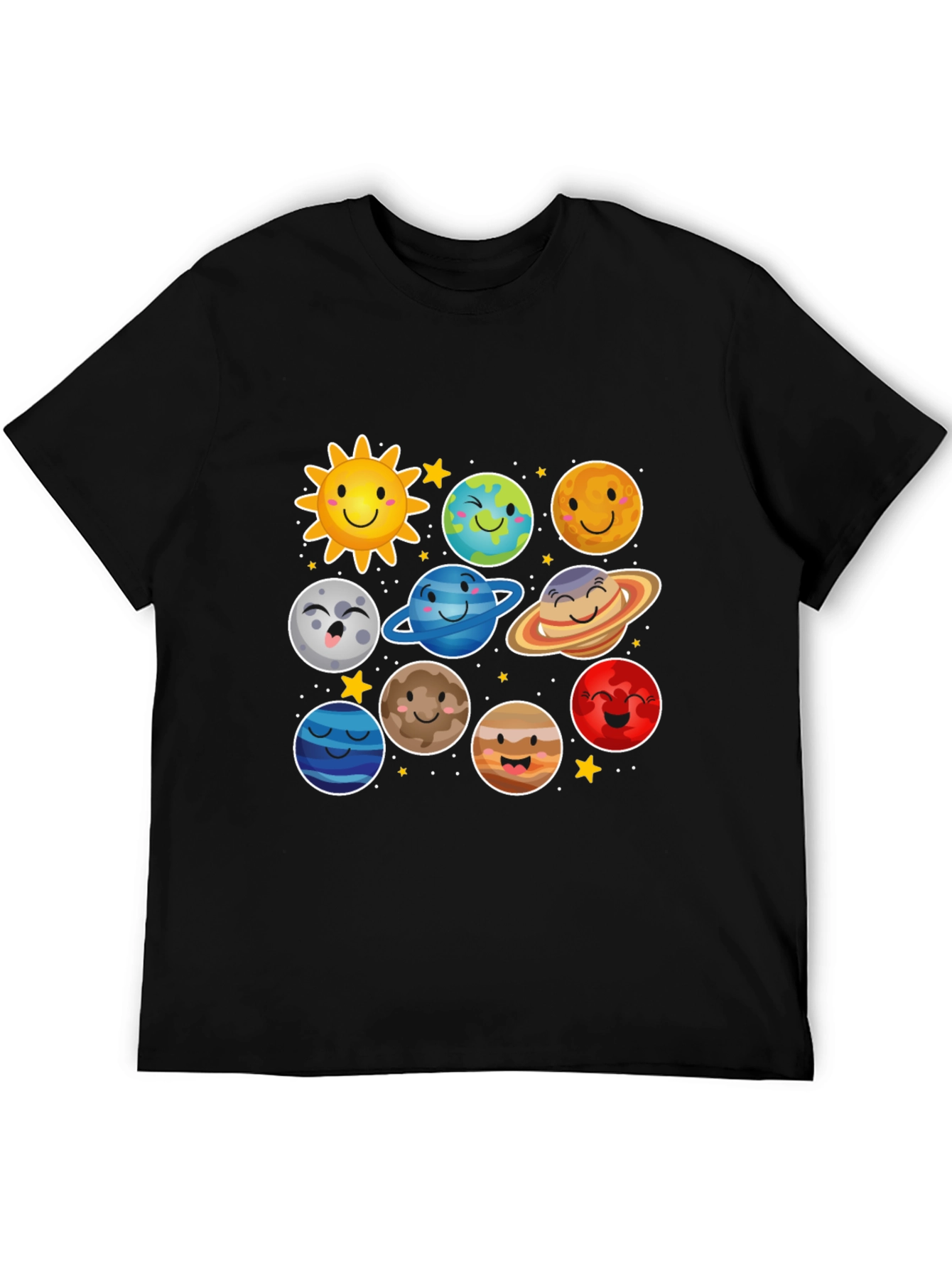 Cute Cartoon Planets T-Shirt