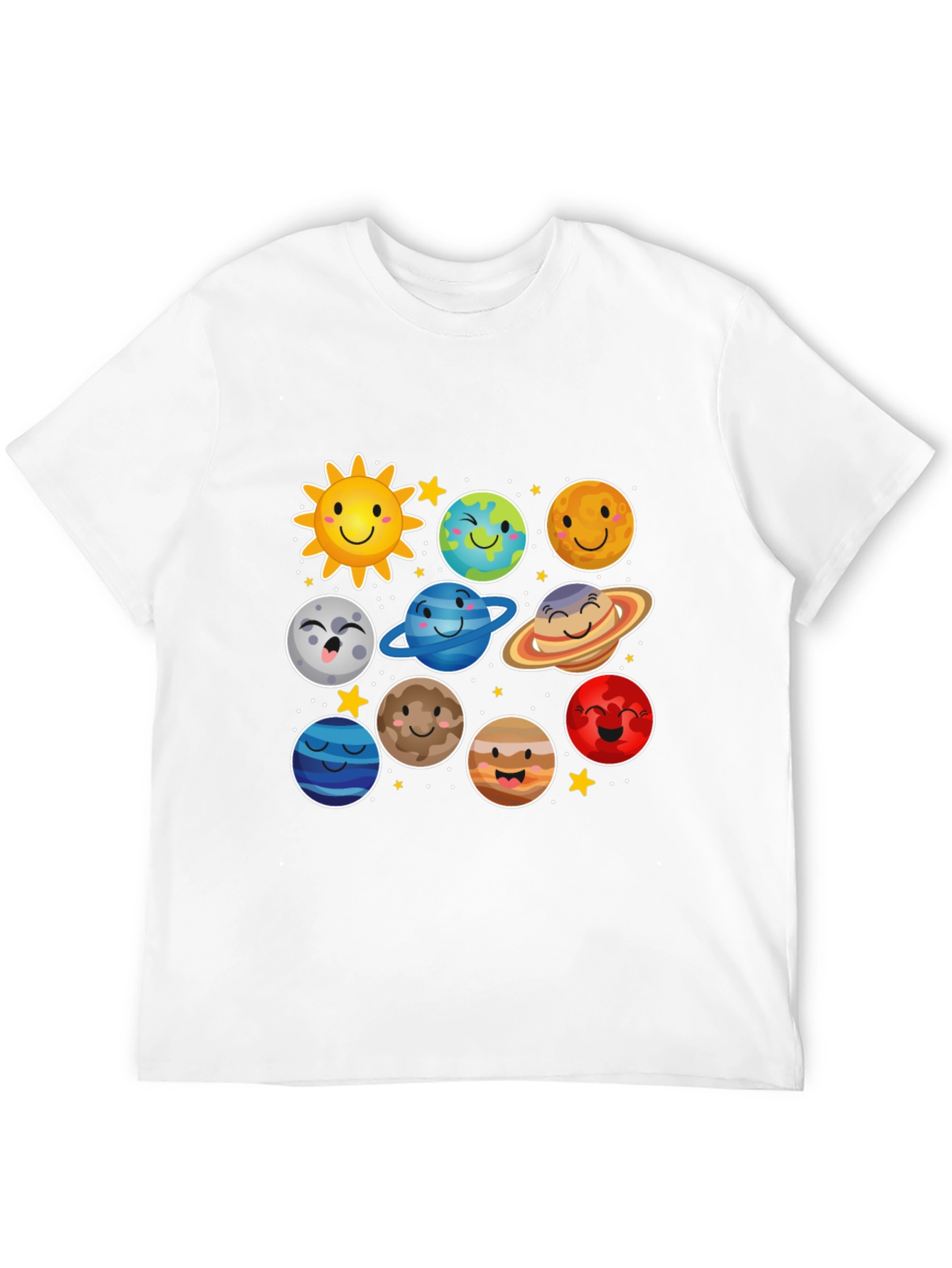 Cute Cartoon Planets T-Shirt