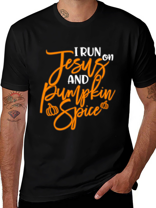 I Run on Jesus and Pumpkin Spice T-Shirt