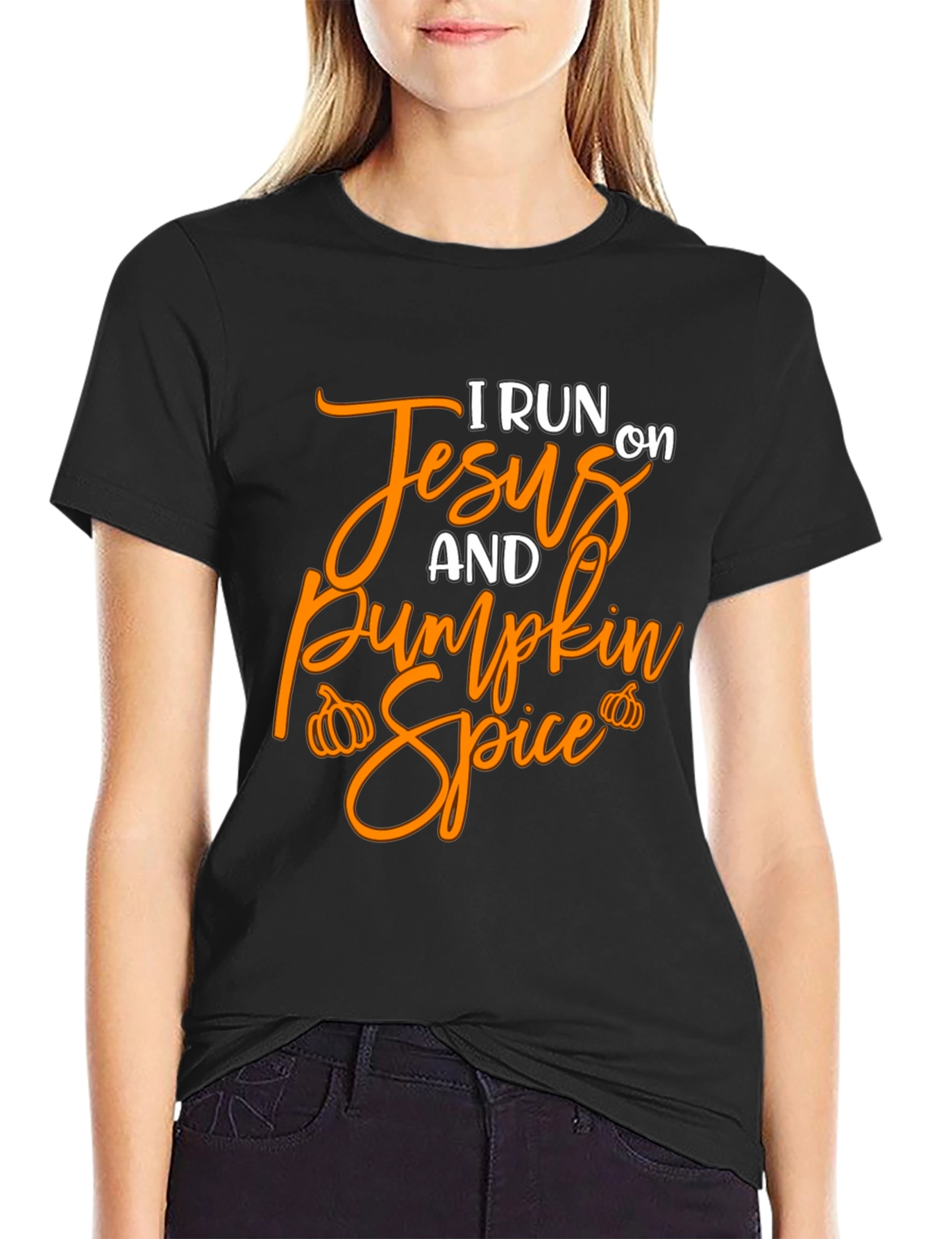I Run on Jesus and Pumpkin Spice T-Shirt