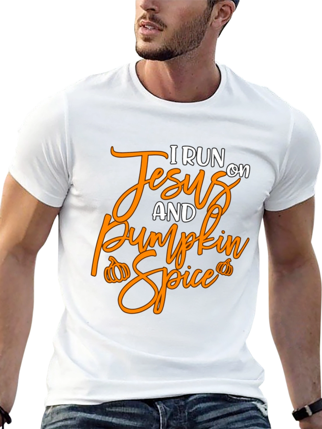 I Run on Jesus and Pumpkin Spice T-Shirt