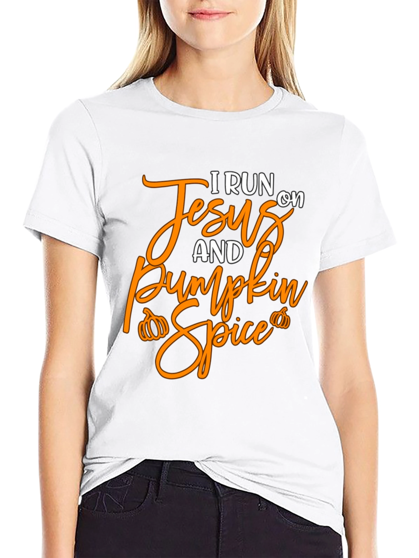 I Run on Jesus and Pumpkin Spice T-Shirt