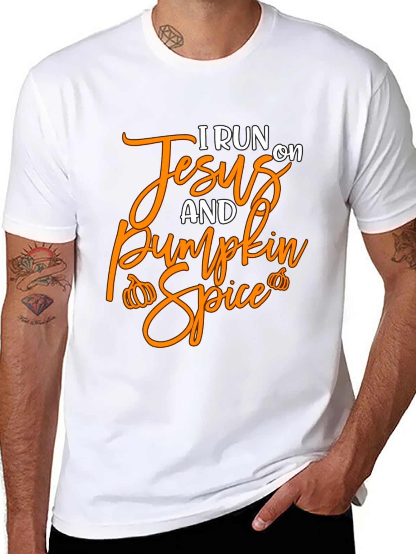 I Run on Jesus and Pumpkin Spice T-Shirt