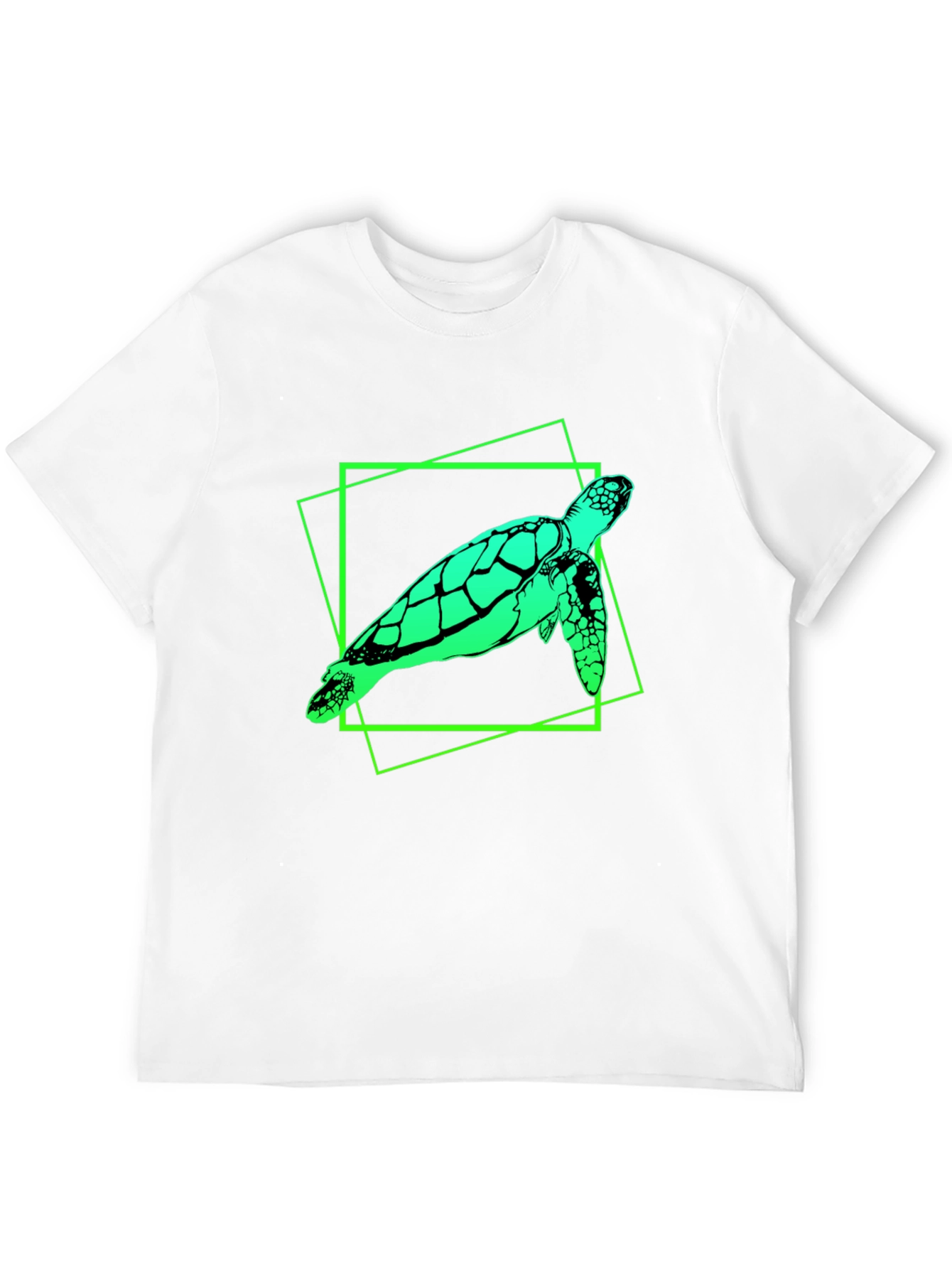 Sea Turtle Graphic Tee - Mens Black Cotton T-Shirt