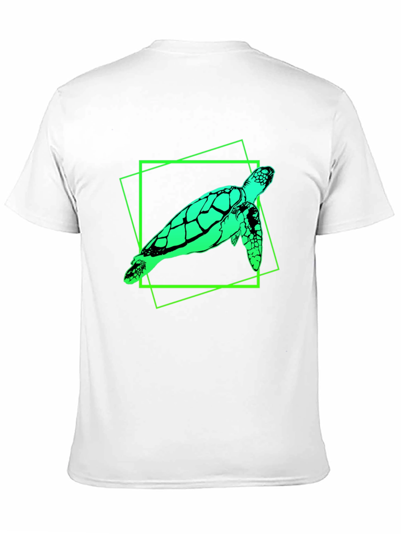 Sea Turtle Graphic Tee - Mens Black Cotton T-Shirt