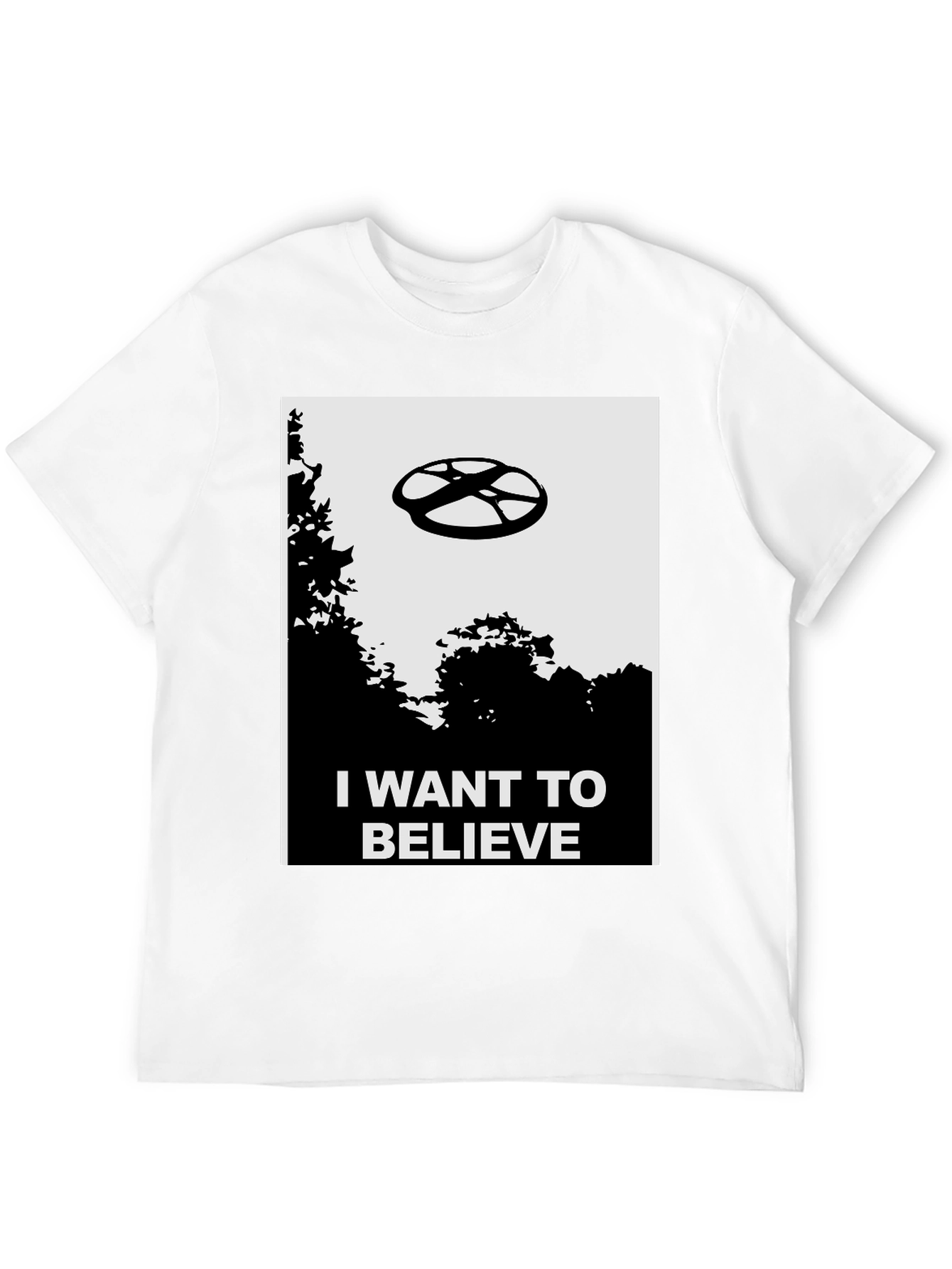 I Want To Believe UFO Graphic Tee - Black