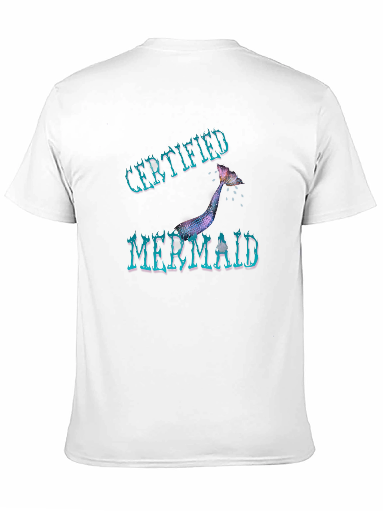 Certified Mermaid Graphic Tee - Black Cotton Casual Shirt