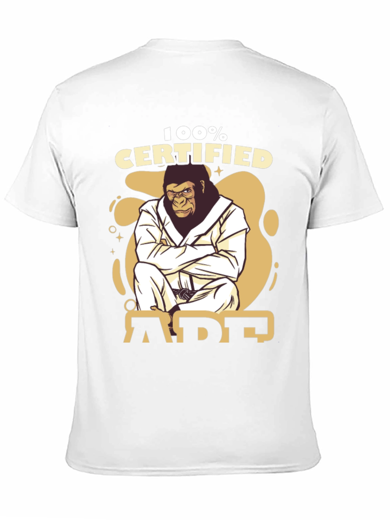 100% Certified Ape Jiu Jitsu Black T-Shirt