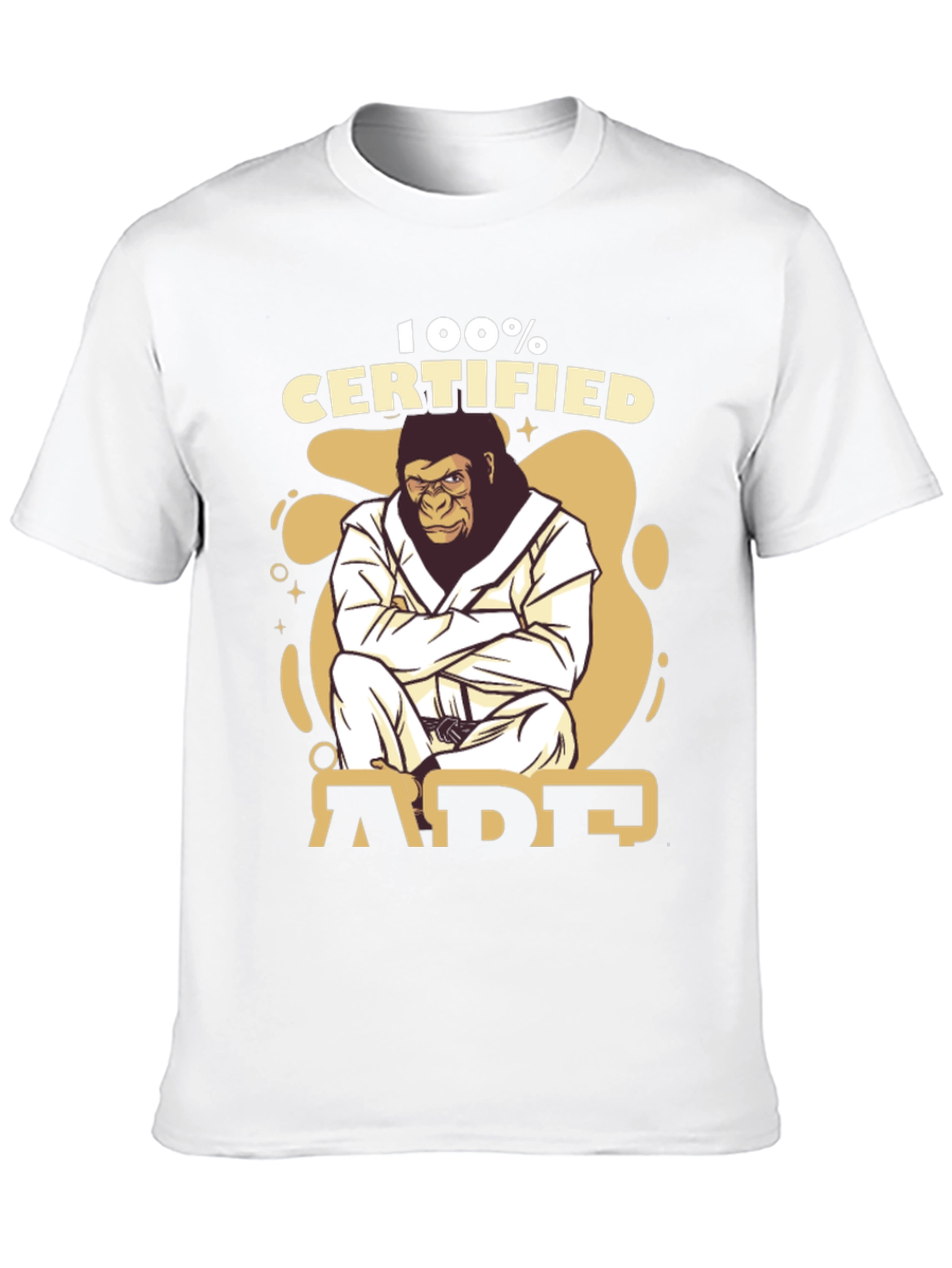 100% Certified Ape Jiu Jitsu Black T-Shirt
