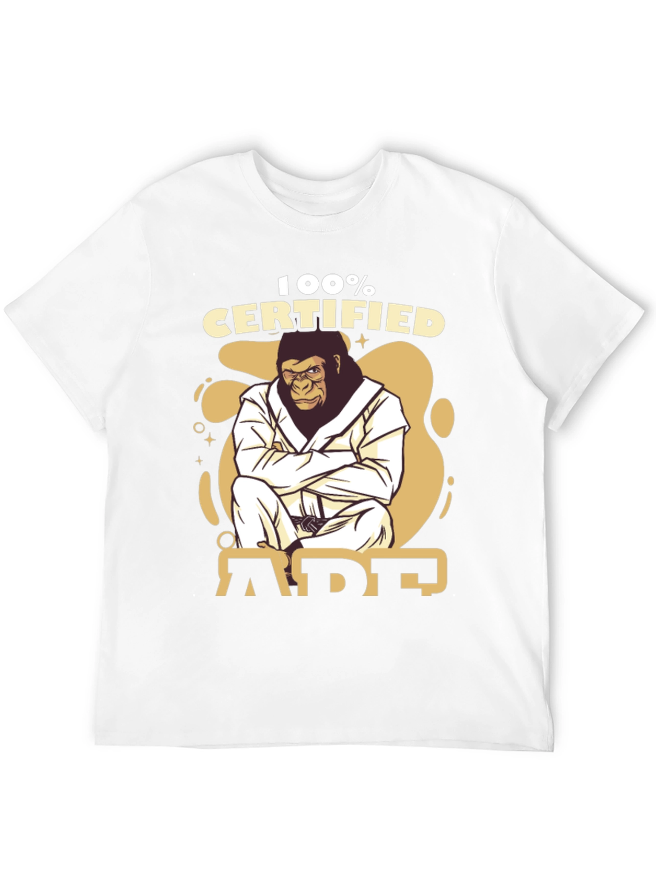 100% Certified Ape Jiu Jitsu Black T-Shirt