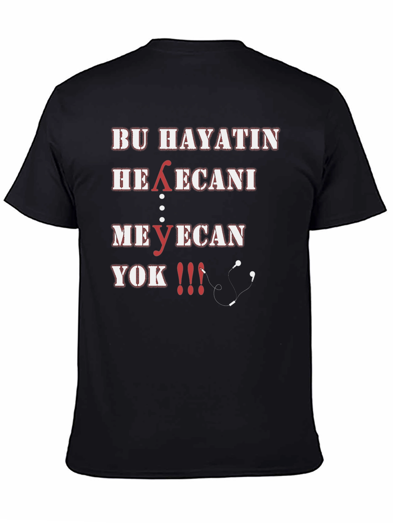 Black Graphic Tee: Bu Hayatin Heyecani Design