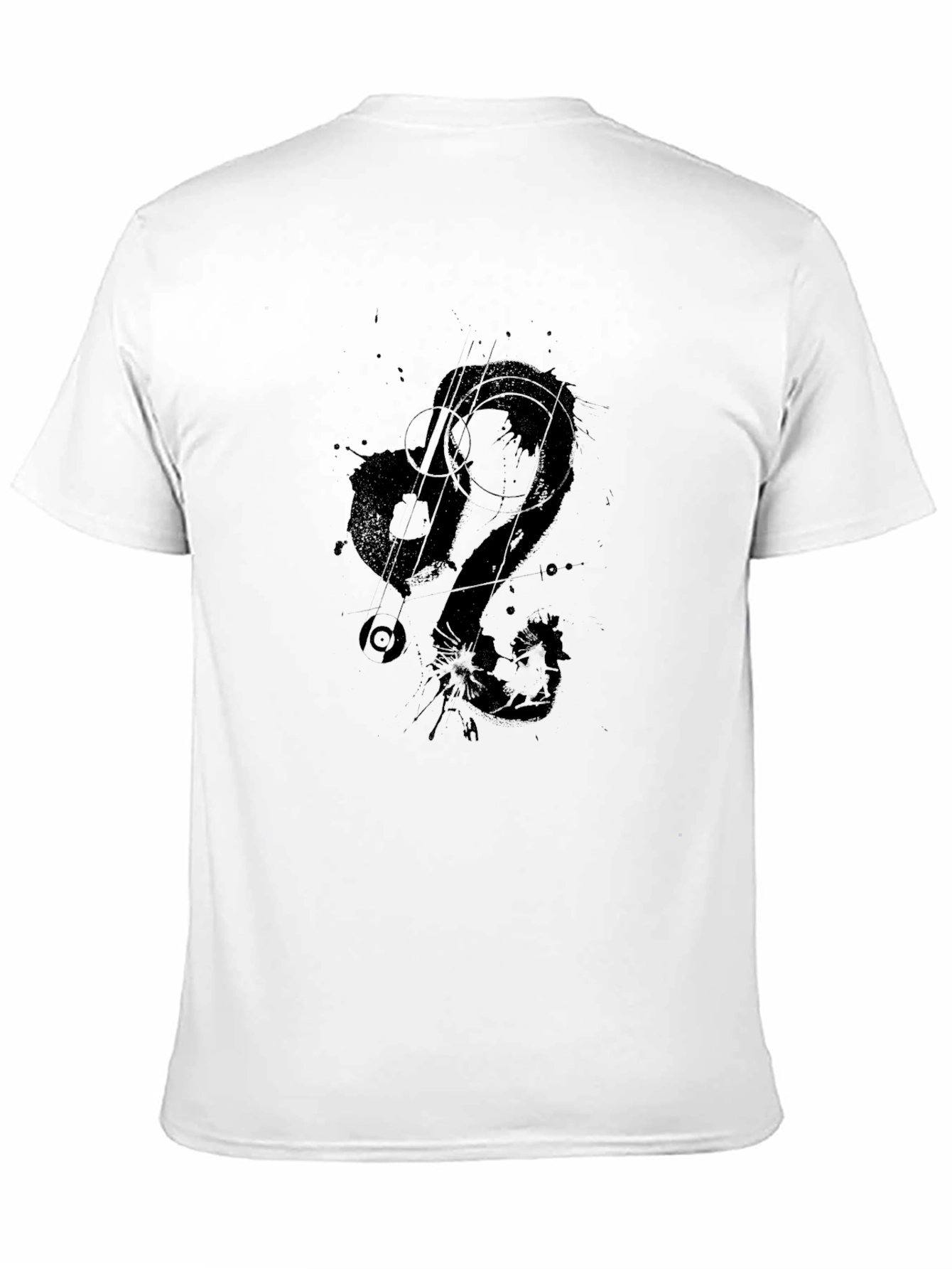Mens Black Graphic Tee - Zodiac Leo Design