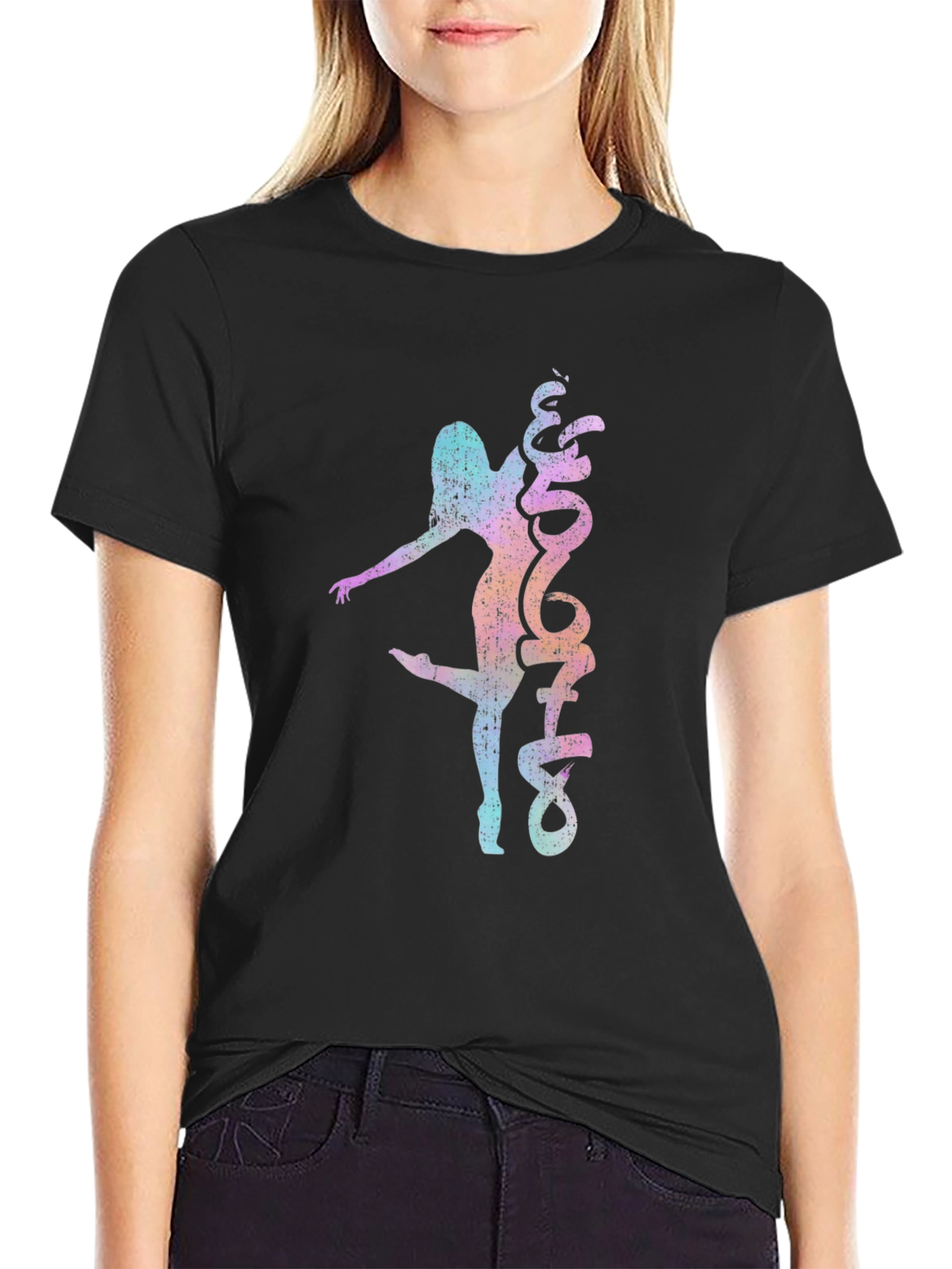 Dancer Graphic Black Tee - Stylish Unisex T-Shirt