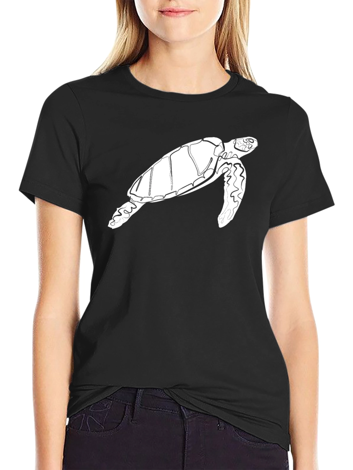 Sea Turtle Graphic Black T-Shirt