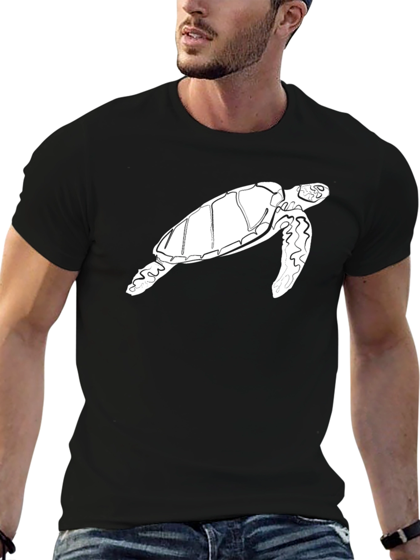 Sea Turtle Graphic Black T-Shirt