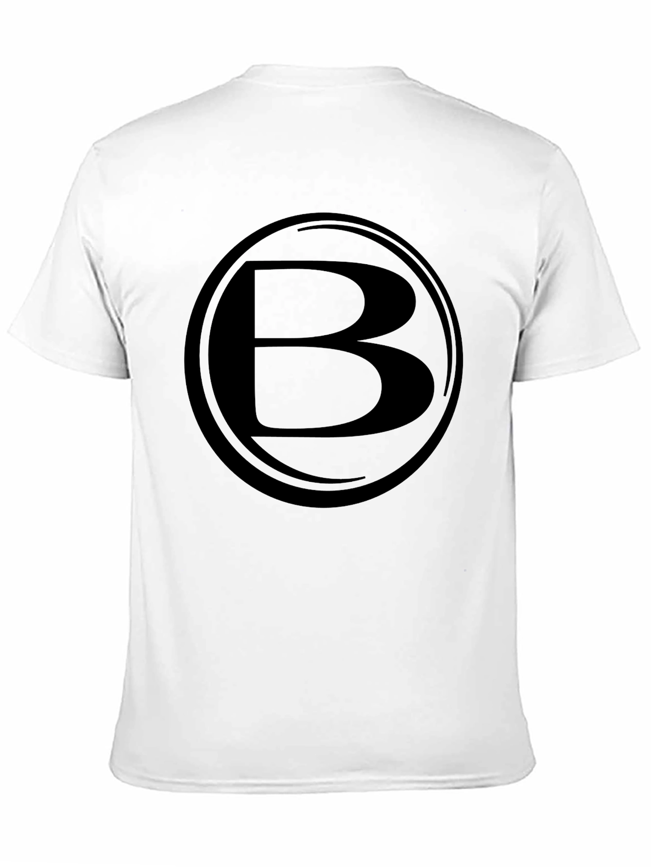 Mens Black T-Shirt with Letter B Design