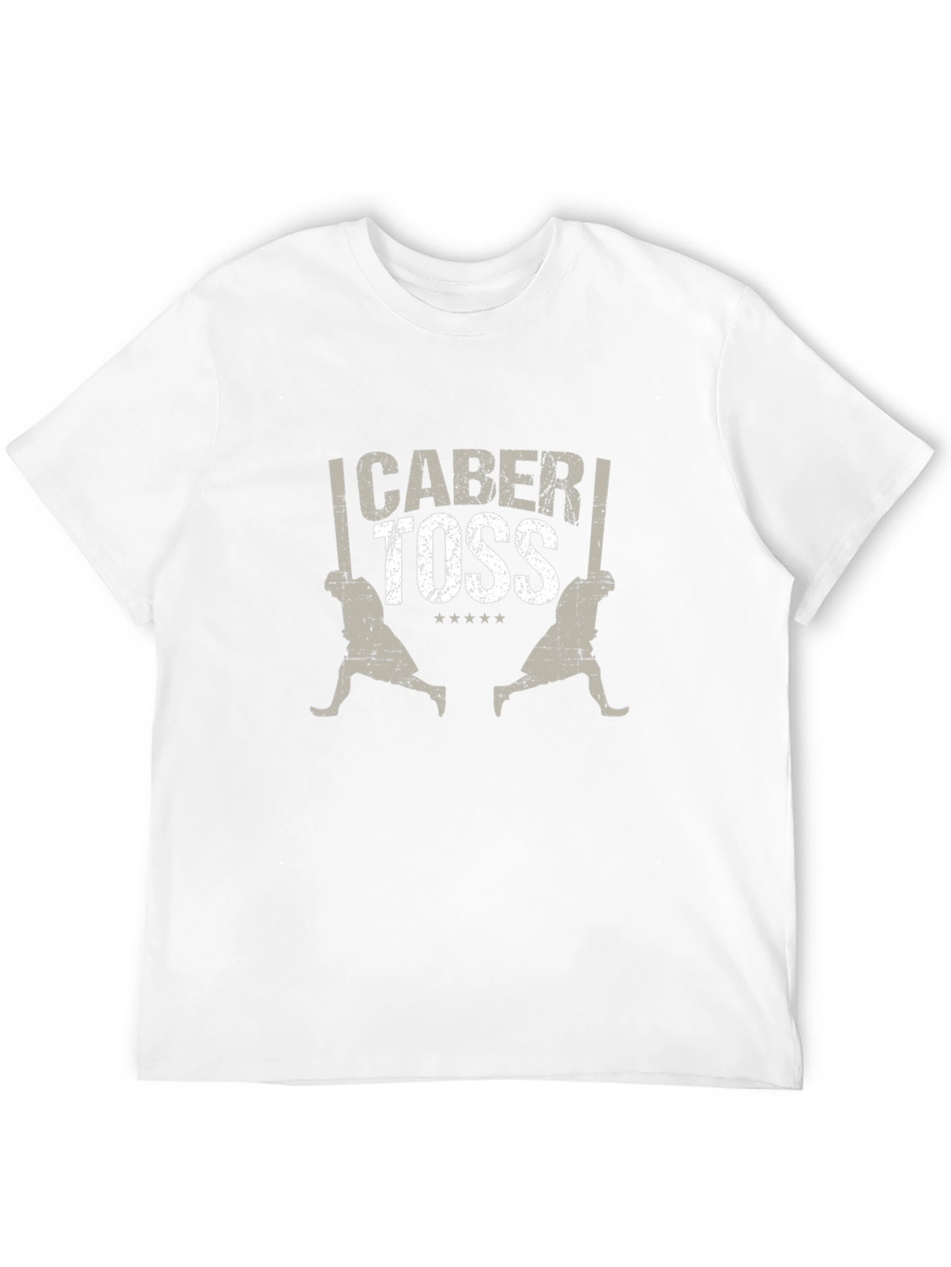 Caber Toss T-Shirt Black Cotton Blend Graphic Tee