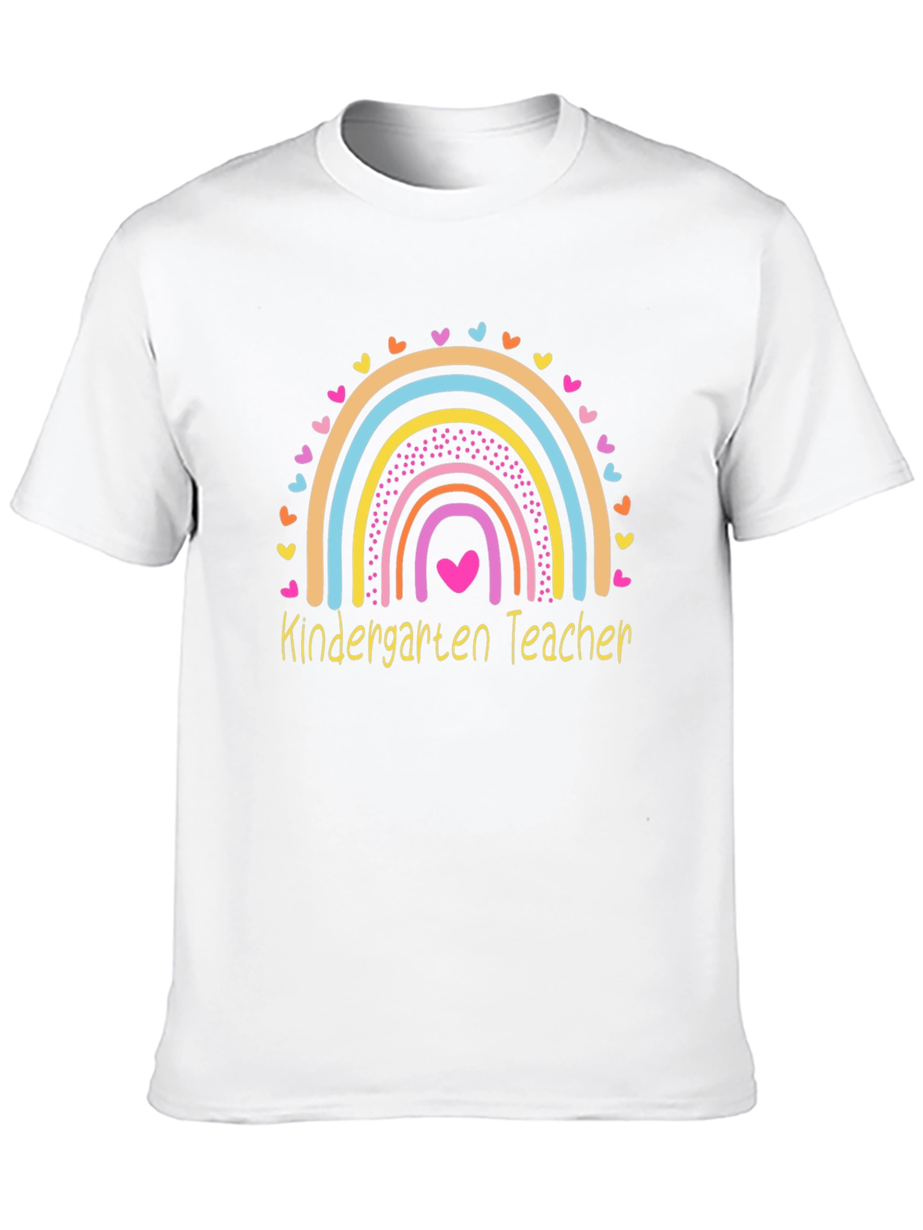 Kindergarten Teacher Rainbow Heart T-Shirt