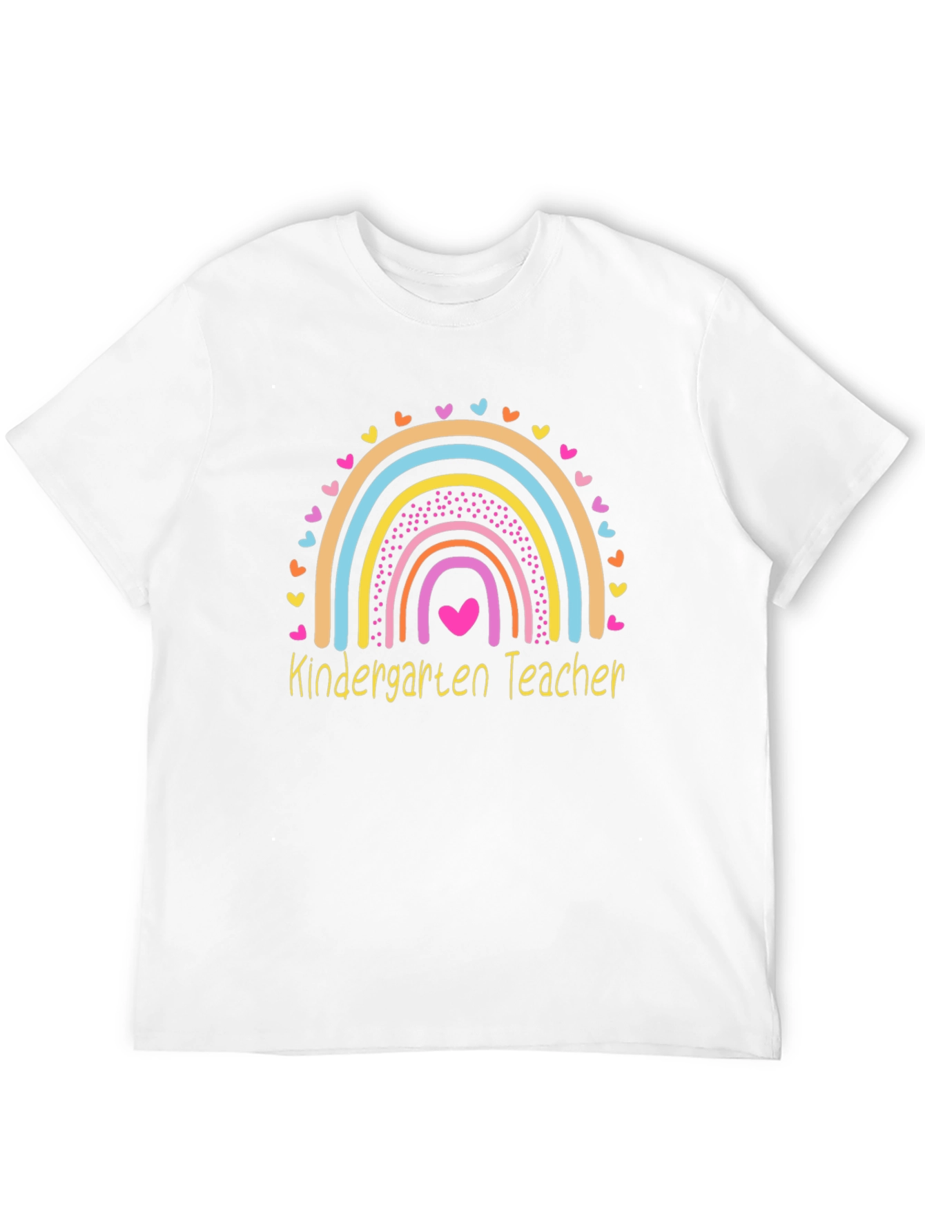 Kindergarten Teacher Rainbow Heart T-Shirt