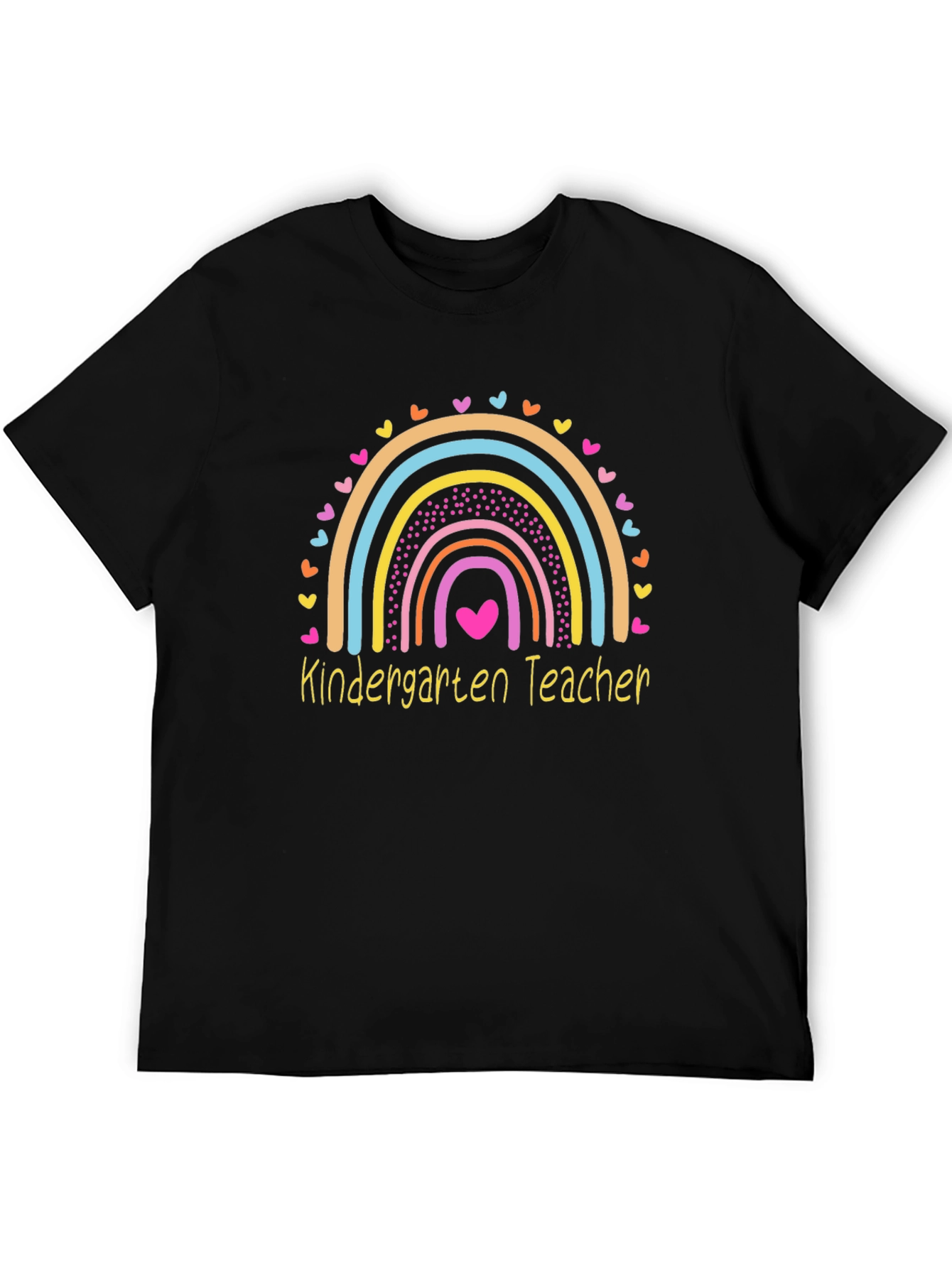 Kindergarten Teacher Rainbow Heart T-Shirt