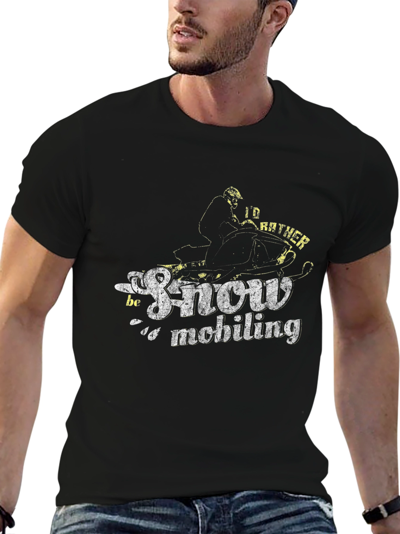 Snowmobiling T-Shirt - Id Rather Be Snowmobiling!