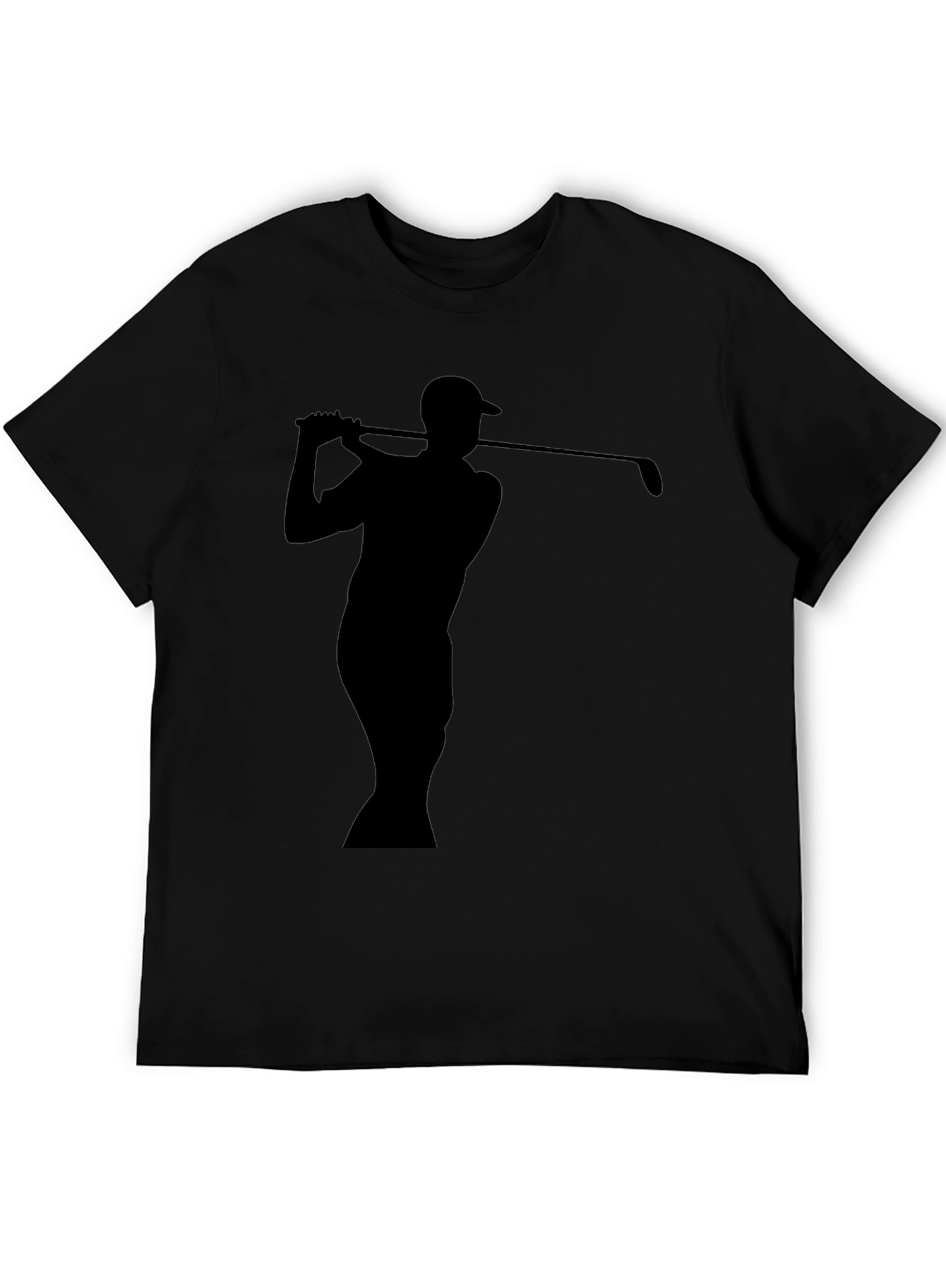 Golf Swing Silhouette Tee - Classic Black T-Shirt