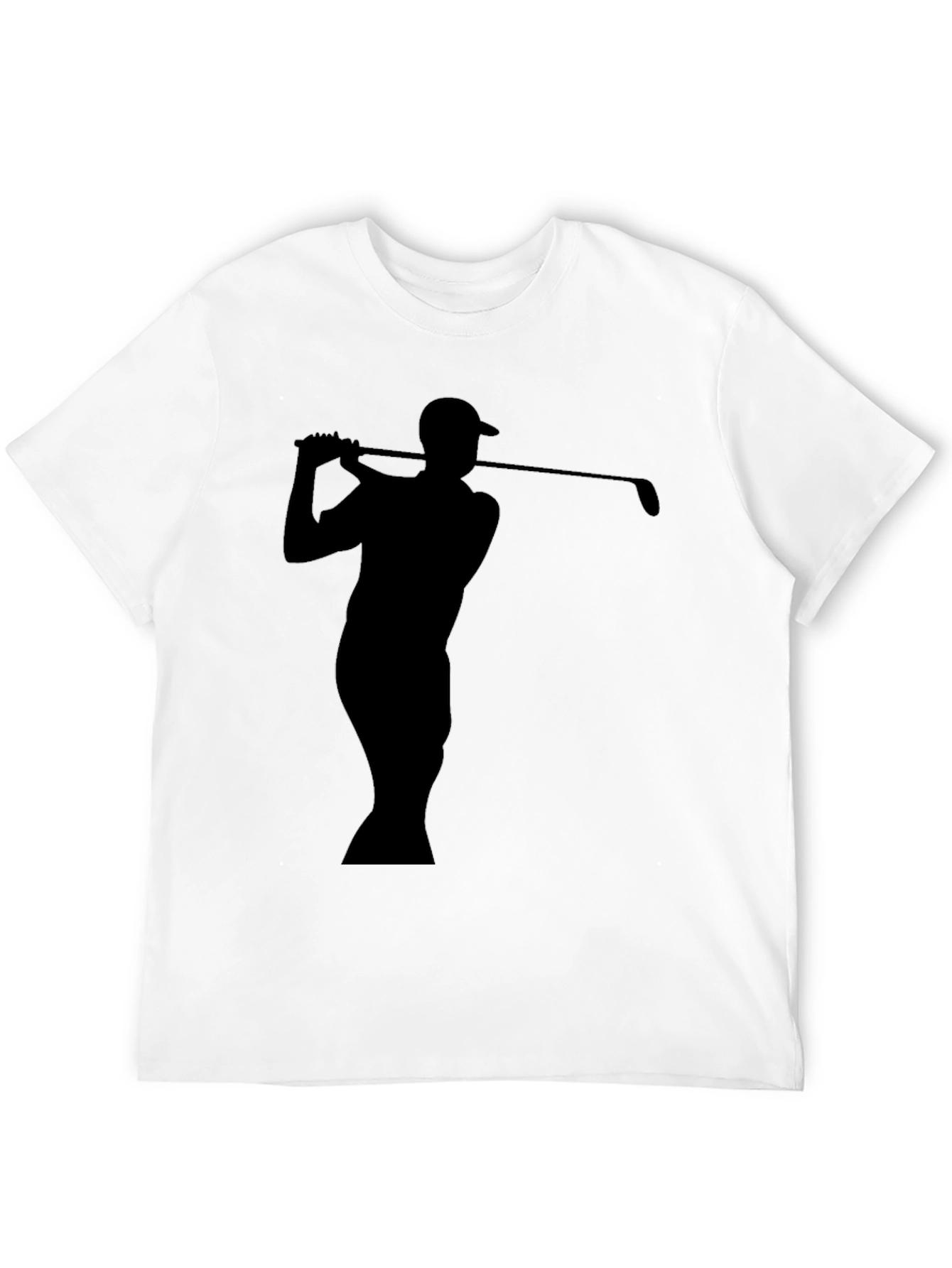 Golf Swing Silhouette Tee - Classic Black T-Shirt