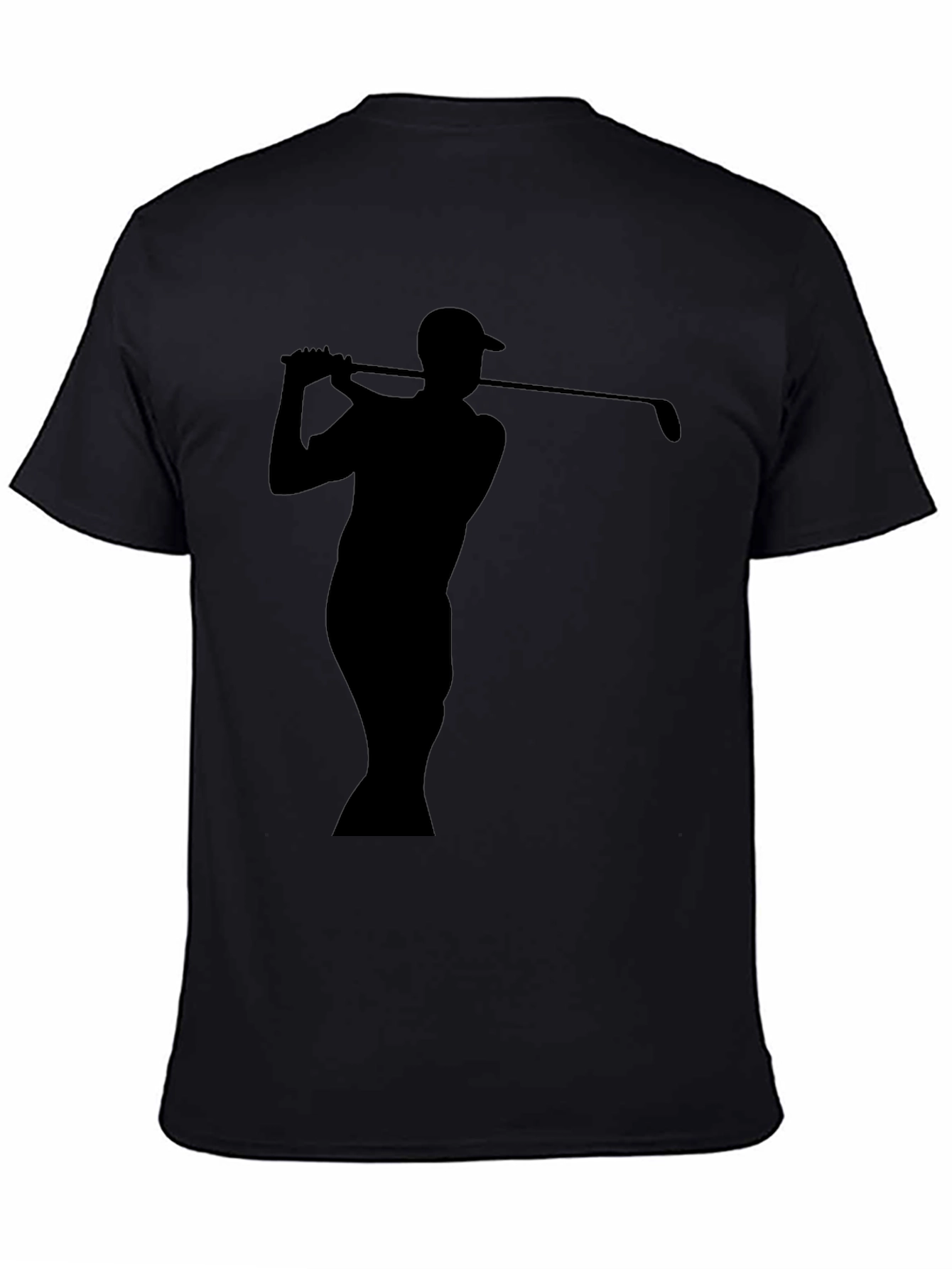 Golf Swing Silhouette Tee - Classic Black T-Shirt