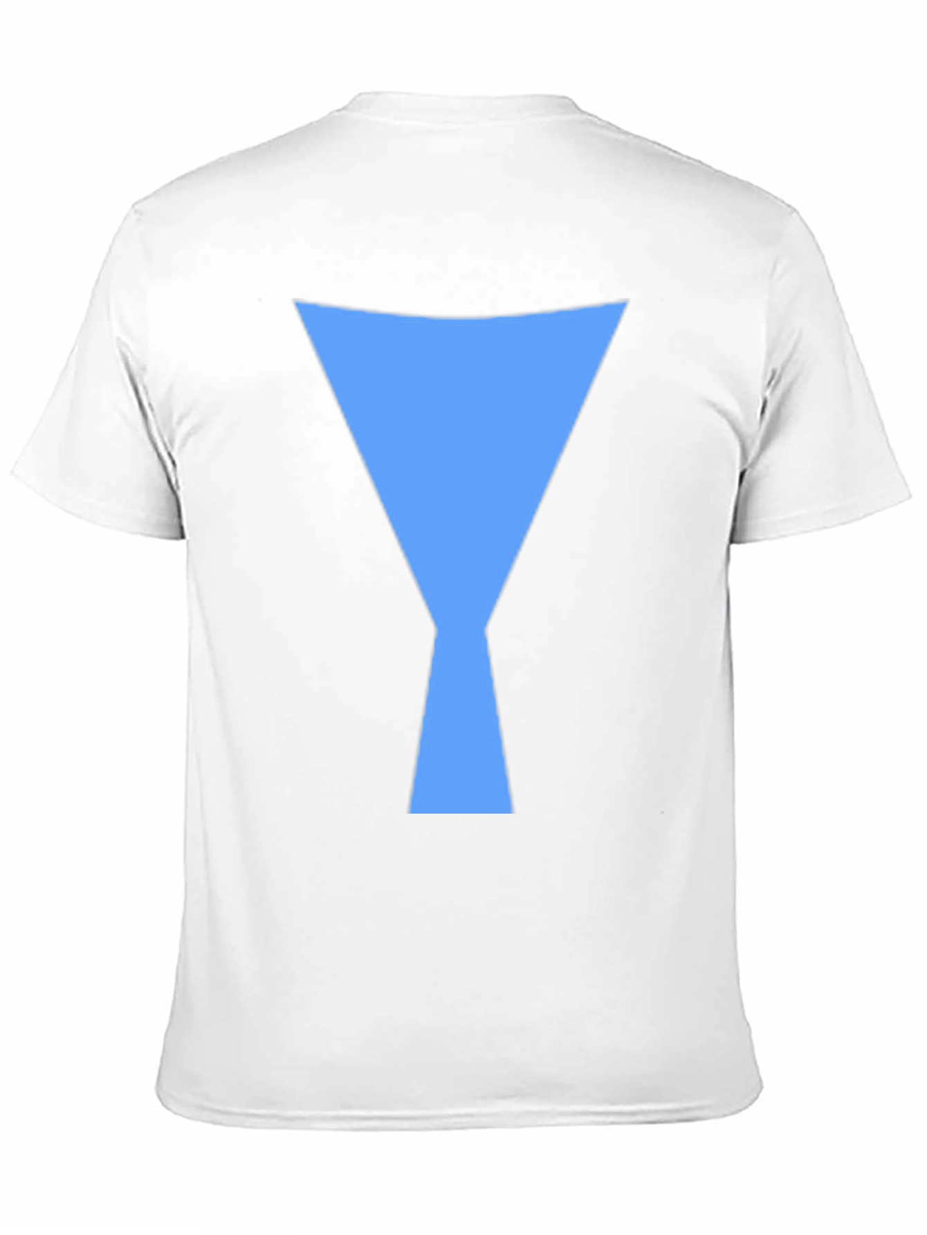 Geometric Blue Design Black T-Shirt