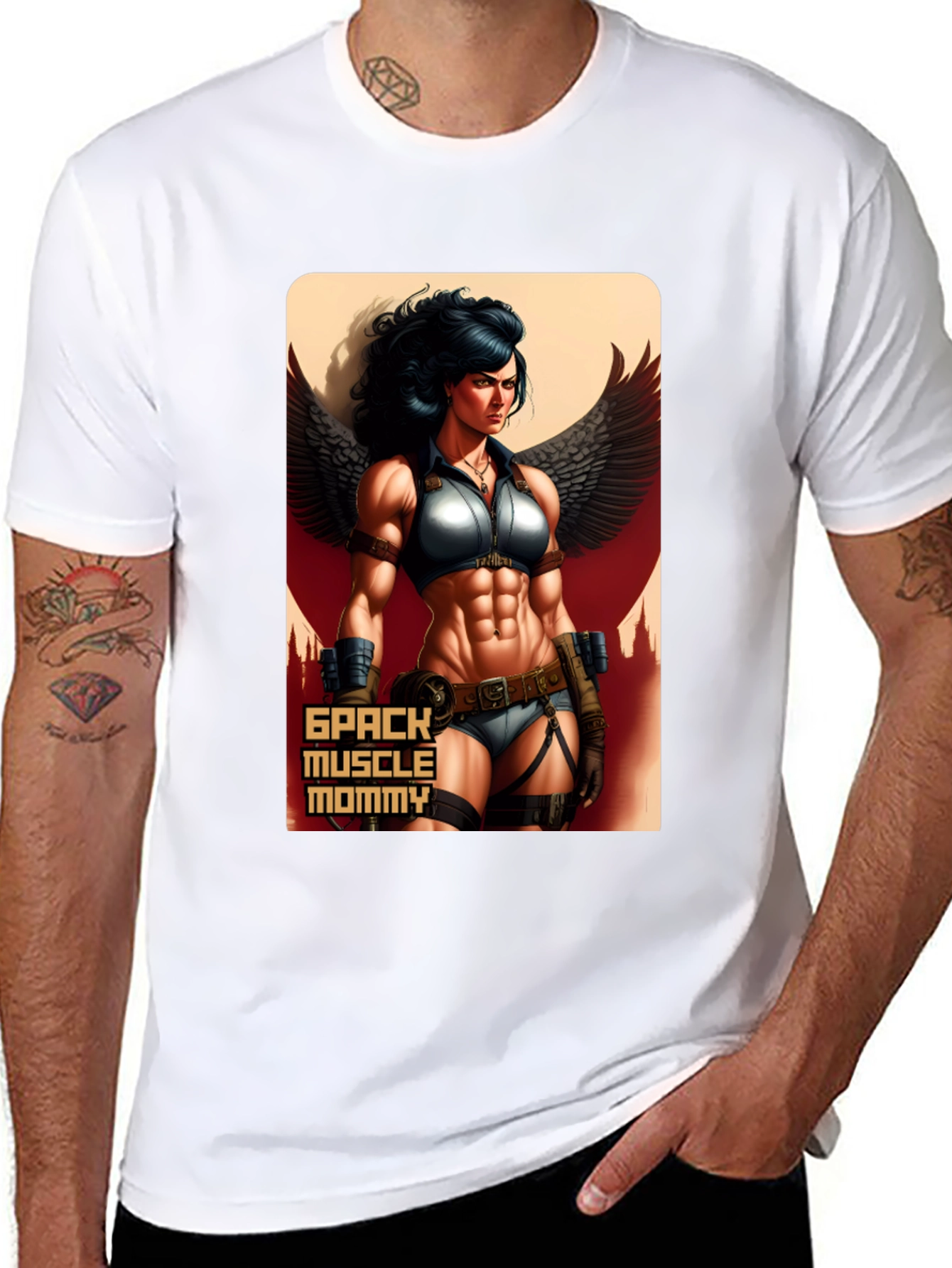 Muscle Mommy Graphic Tee - Black