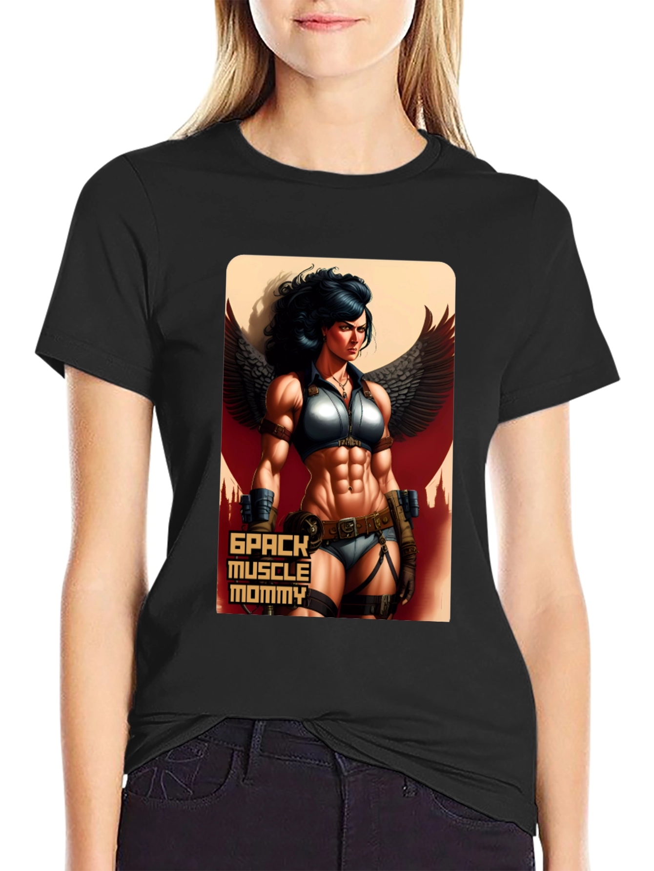Muscle Mommy Graphic Tee - Black