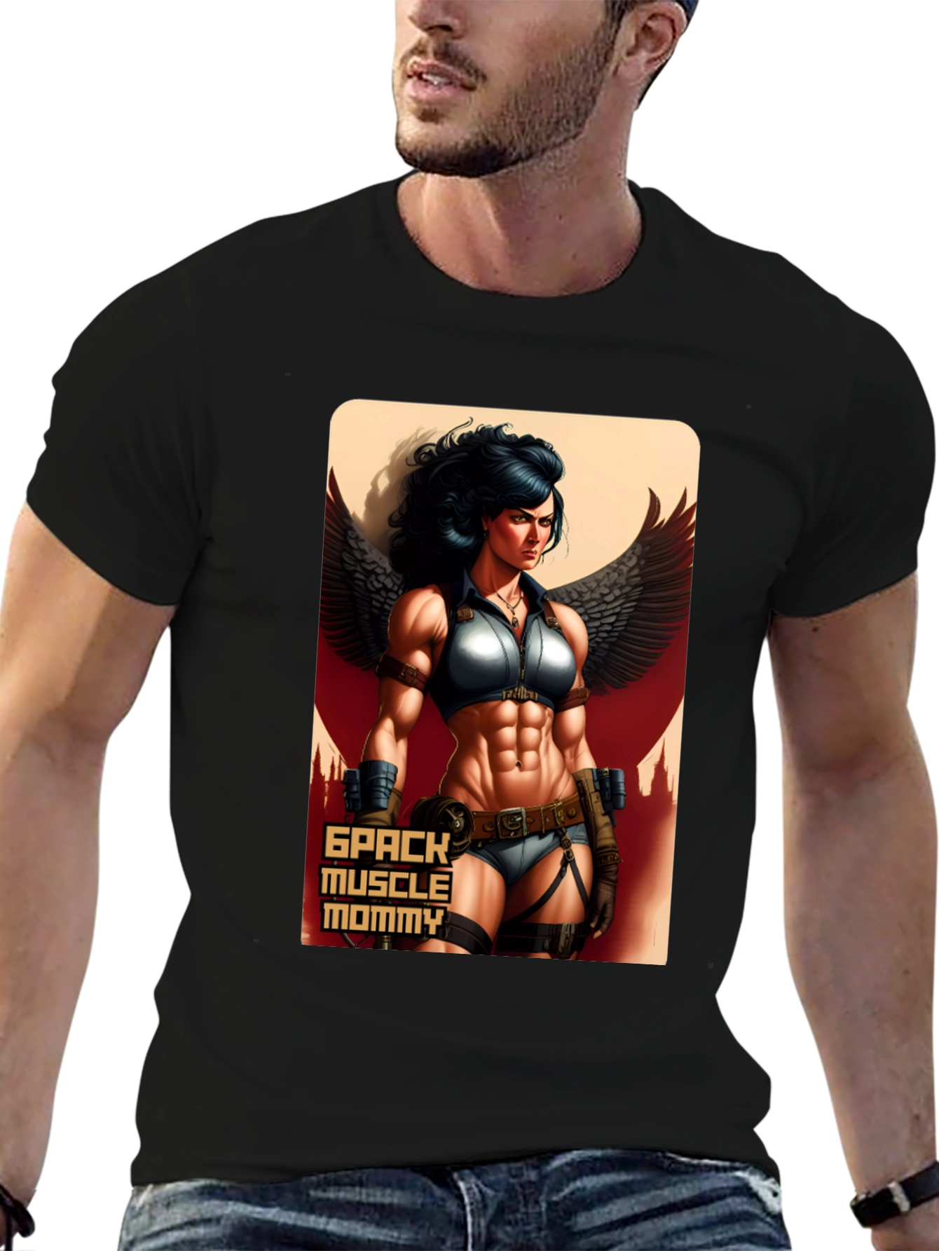 Muscle Mommy Graphic Tee - Black