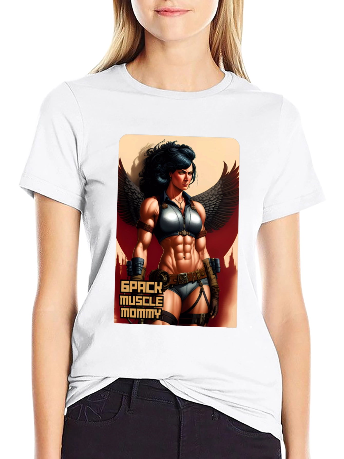 Muscle Mommy Graphic Tee - Black