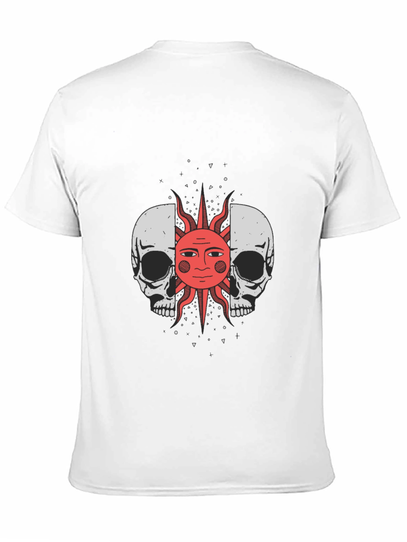 Skull and Sun Graphic Tee - Unique Design