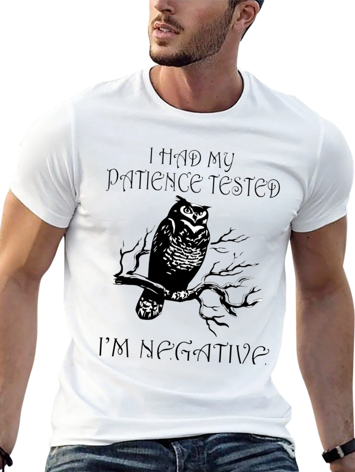 Patience Tested Owl T-Shirt - Negative Attitude Style