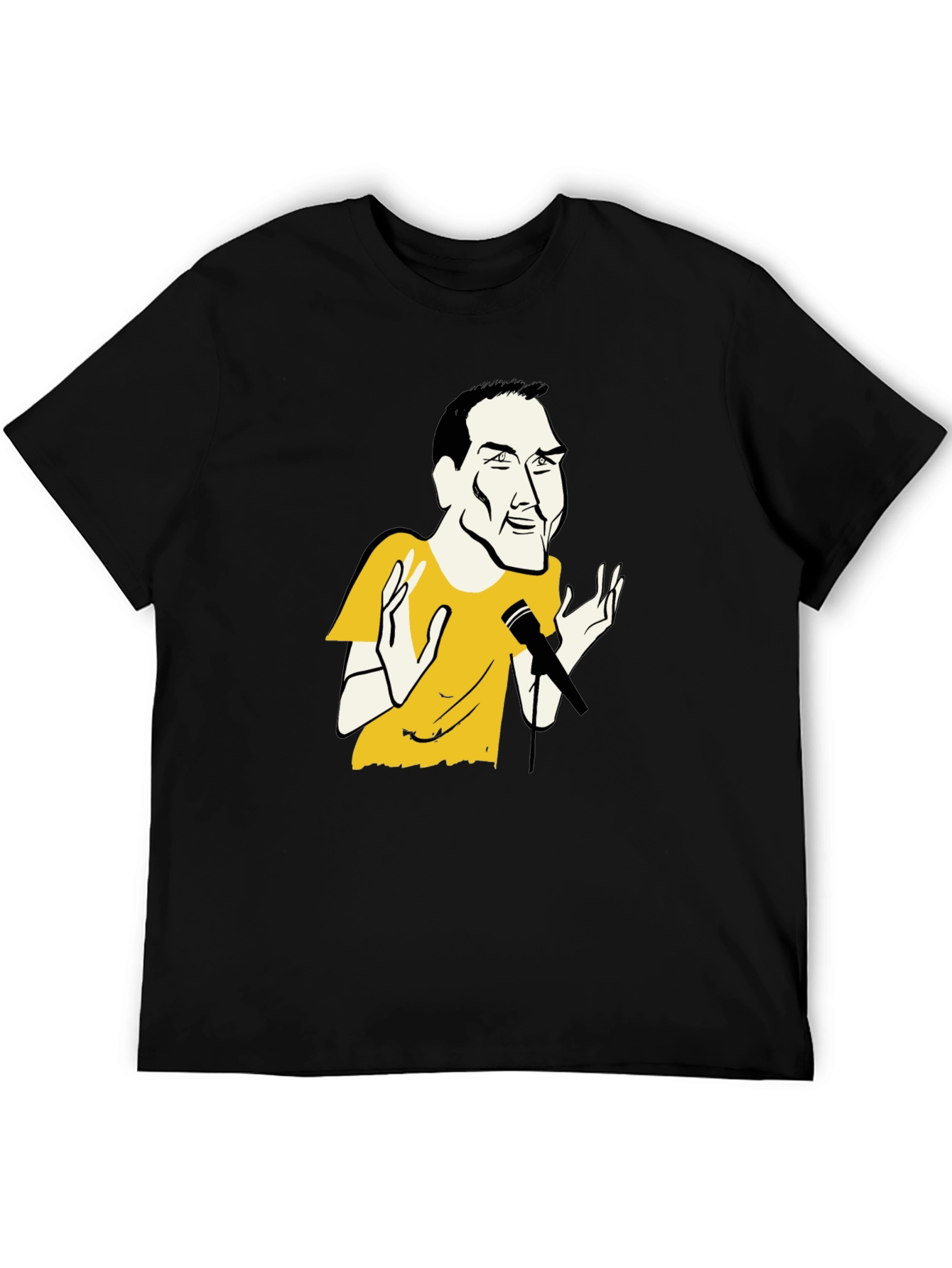 Black T-Shirt with Comedian Graphic