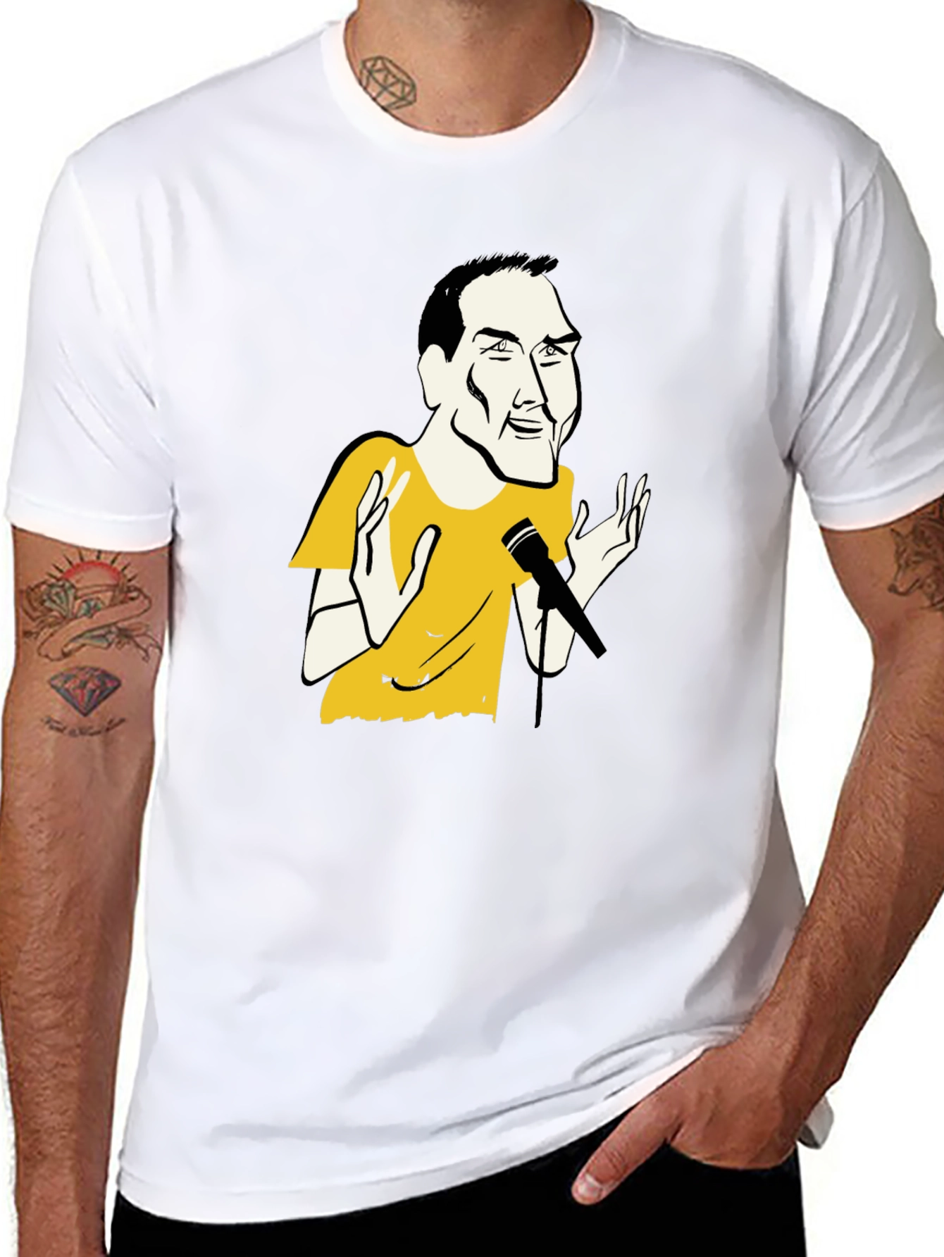 Black T-Shirt with Comedian Graphic