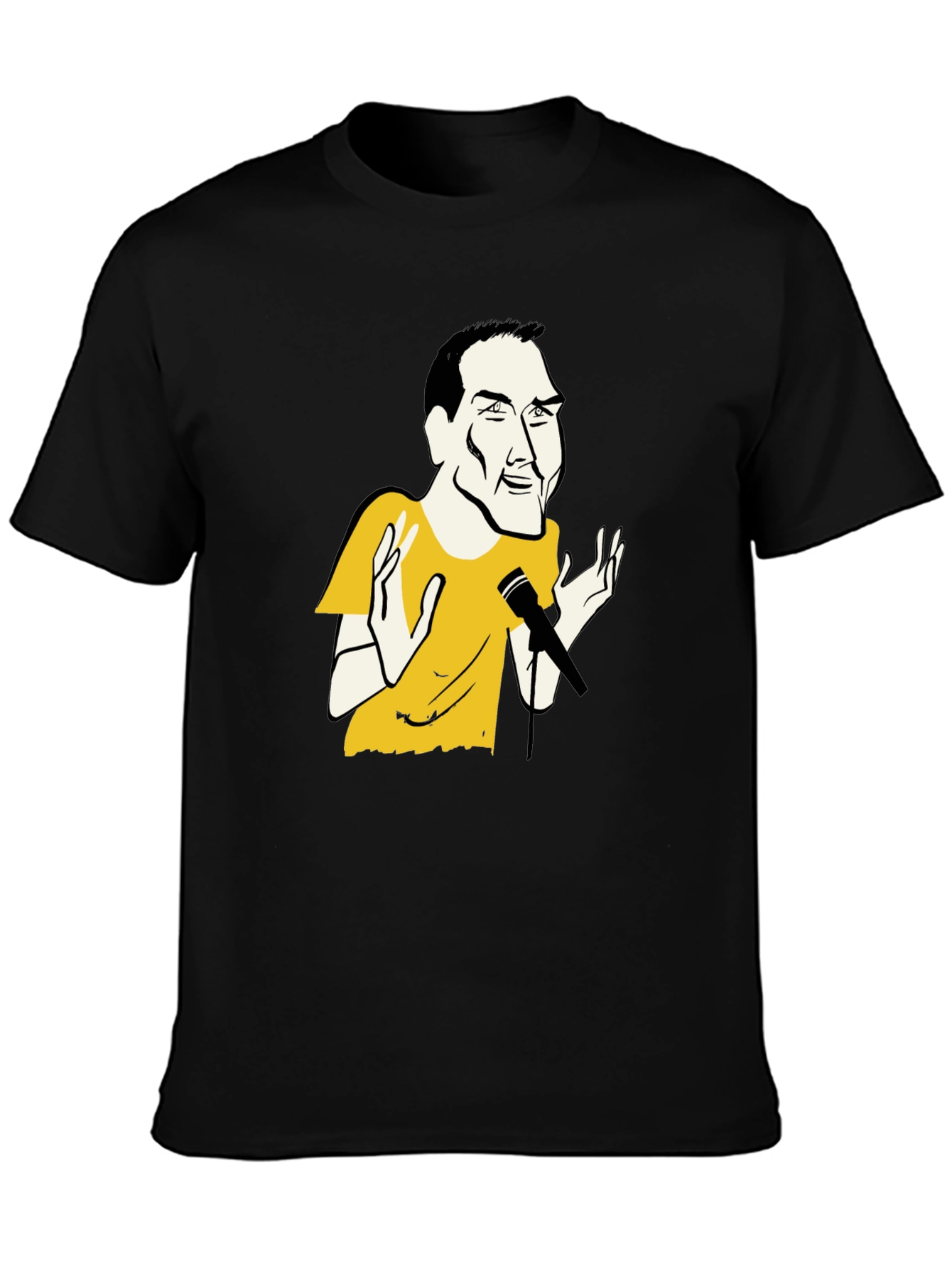 Black T-Shirt with Comedian Graphic