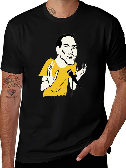 Black T-Shirt with Comedian Graphic