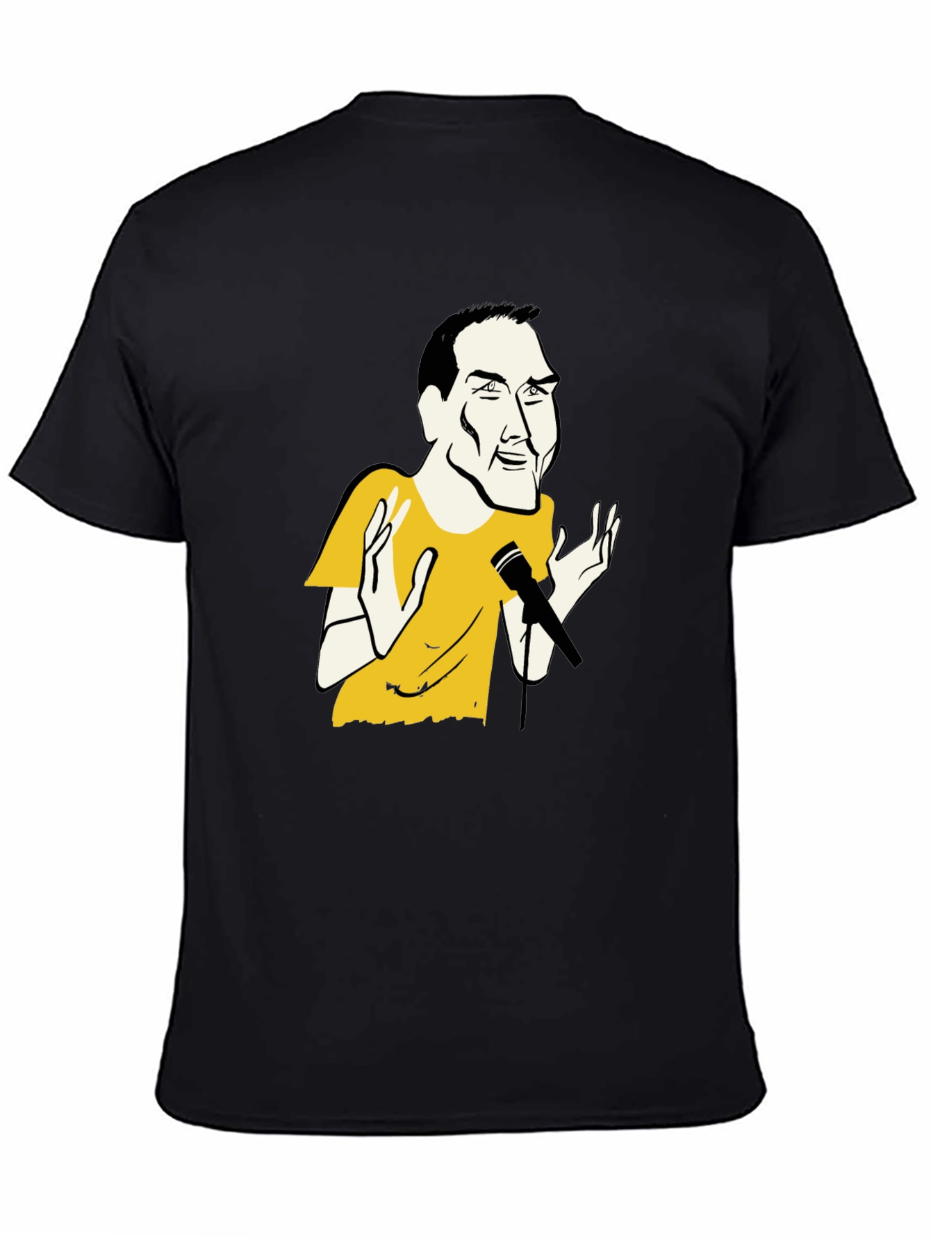 Black T-Shirt with Comedian Graphic