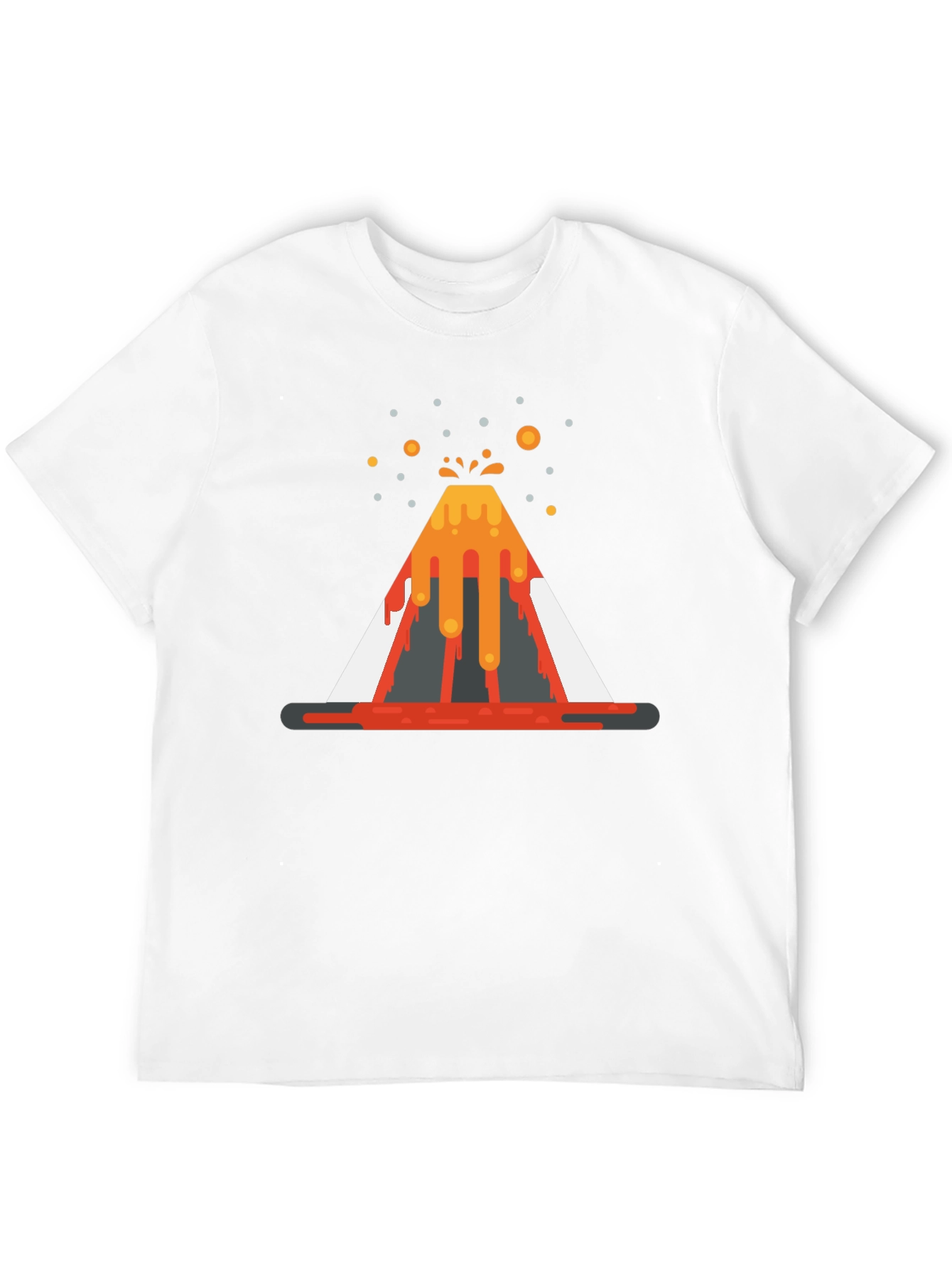 Volcano Graphic T-Shirt - Black Cotton Tee