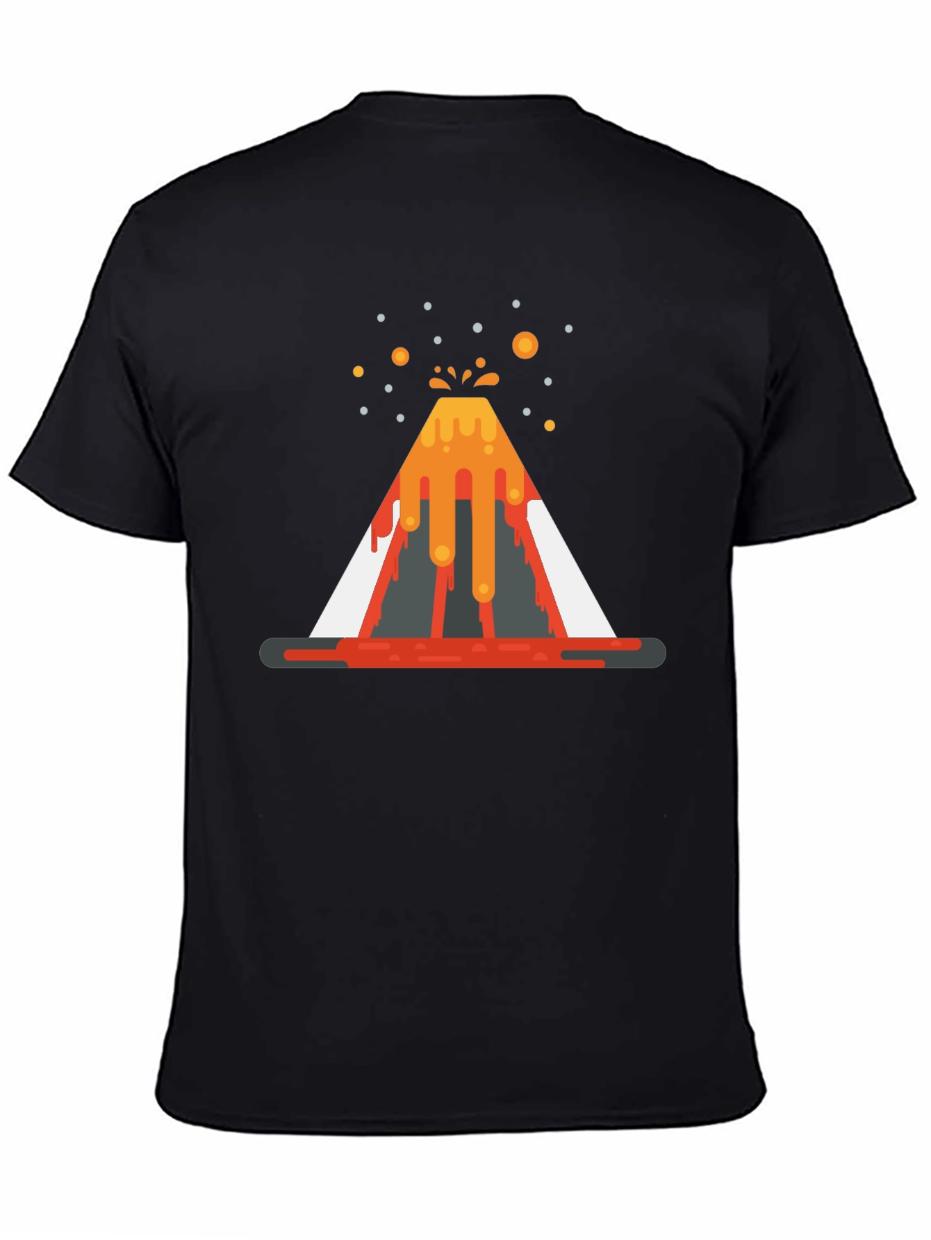 Volcano Graphic T-Shirt - Black Cotton Tee