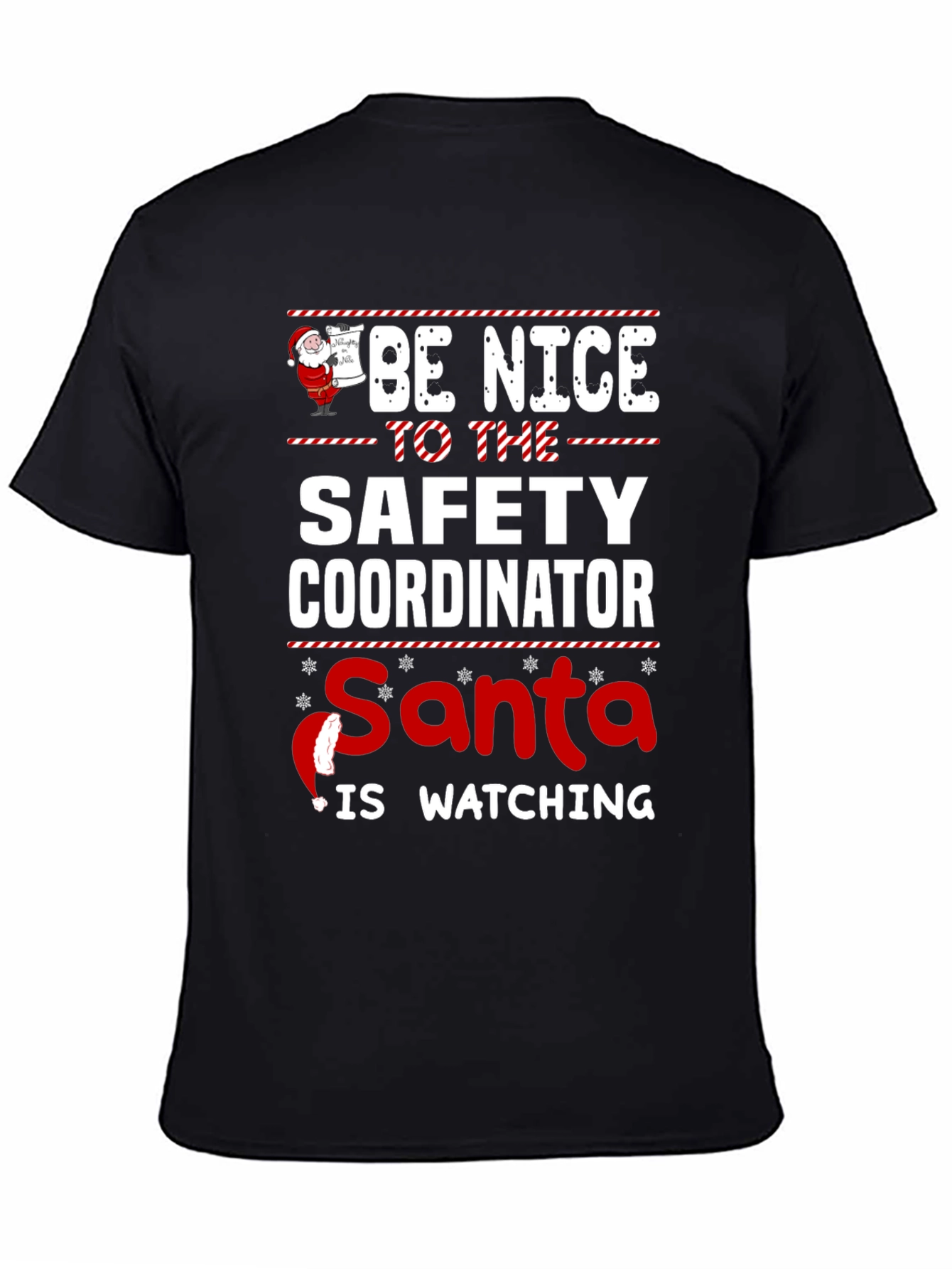 Funny Safety Coordinator Santa Watching T-Shirt