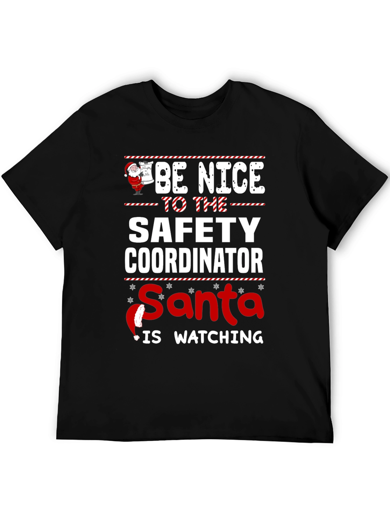 Funny Safety Coordinator Santa Watching T-Shirt