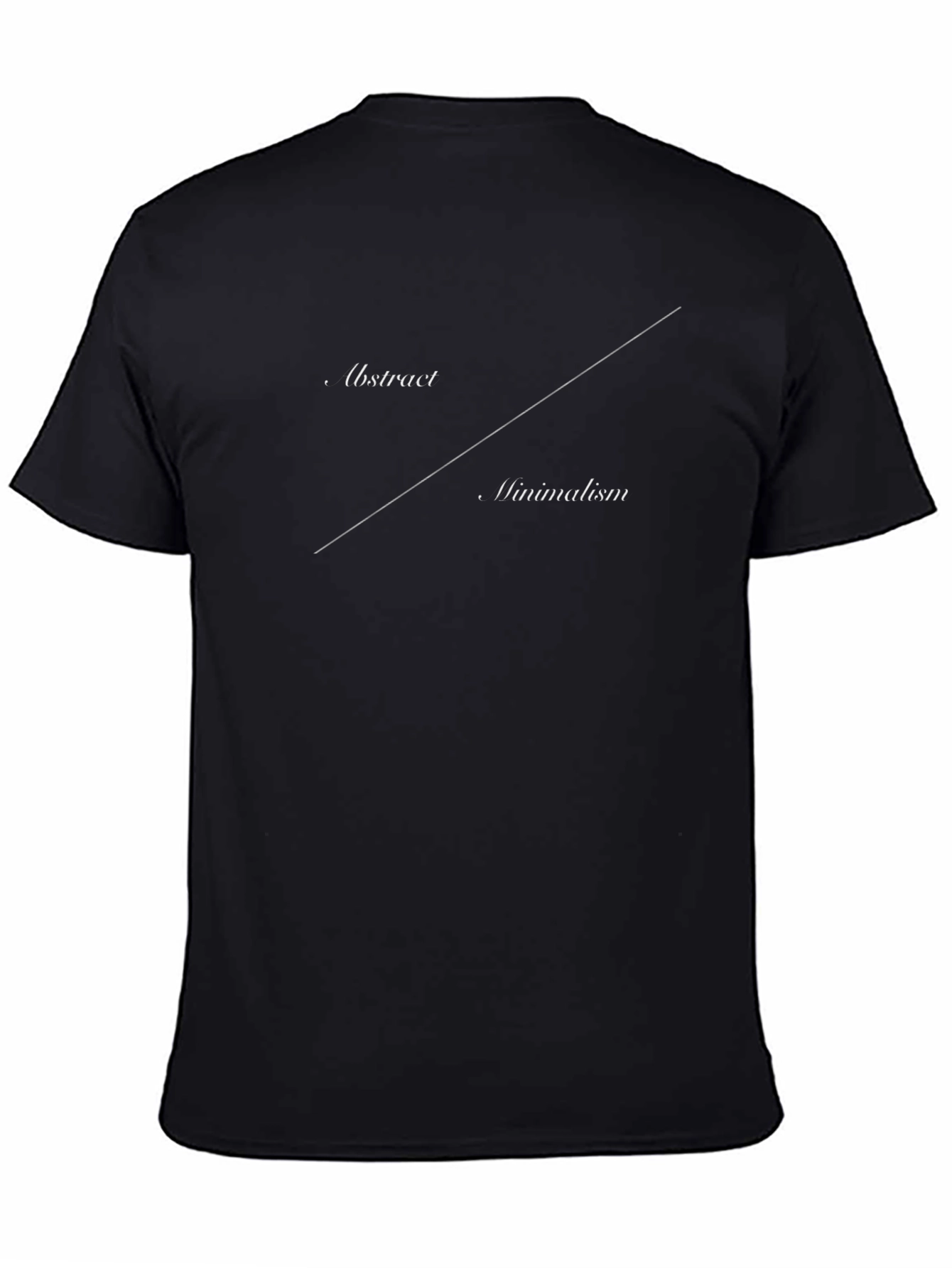 Abstract Minimalism Graphic Tee - Black