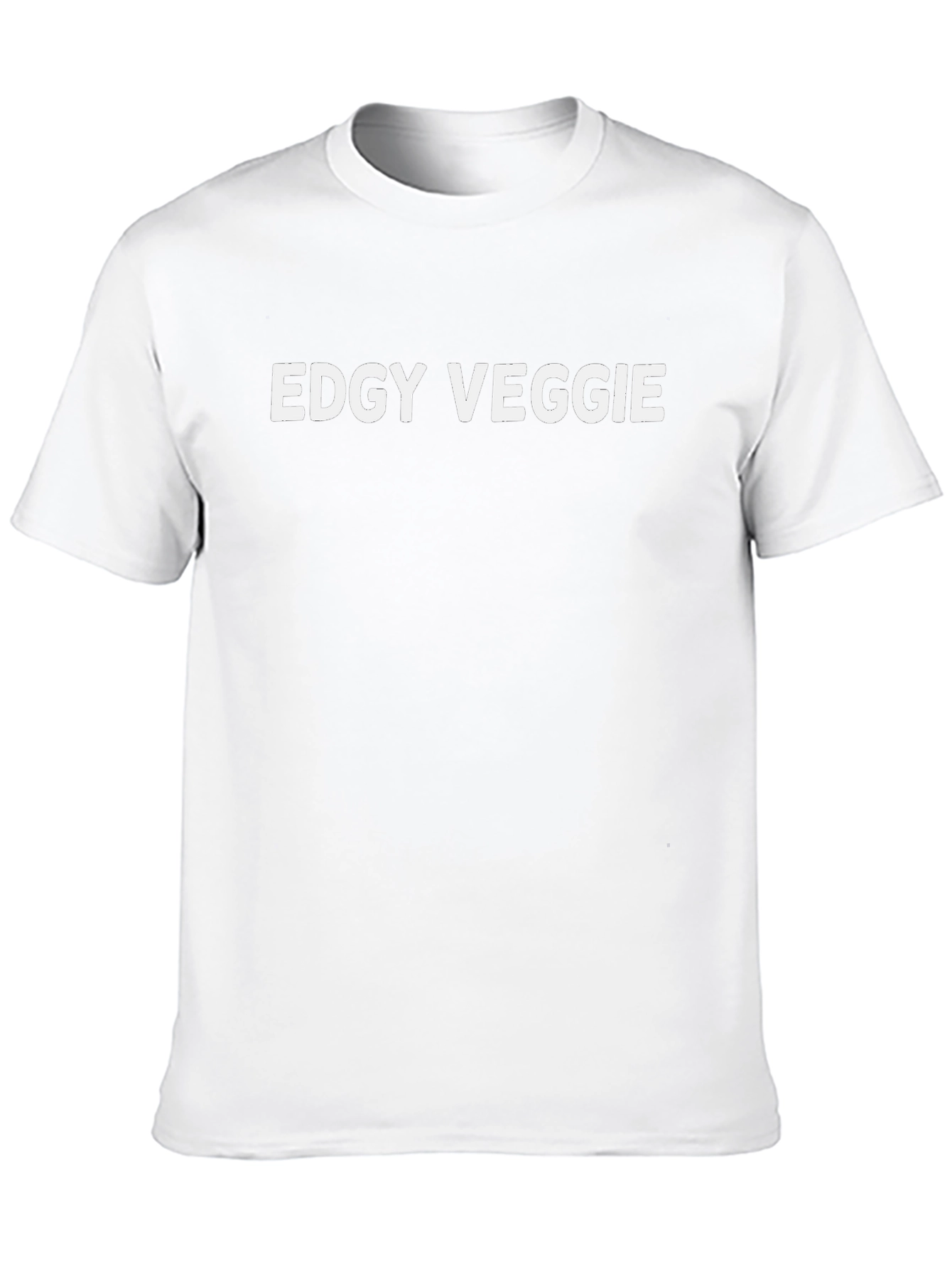Edgy Veggie Graphic Tee - Black Cotton T-Shirt